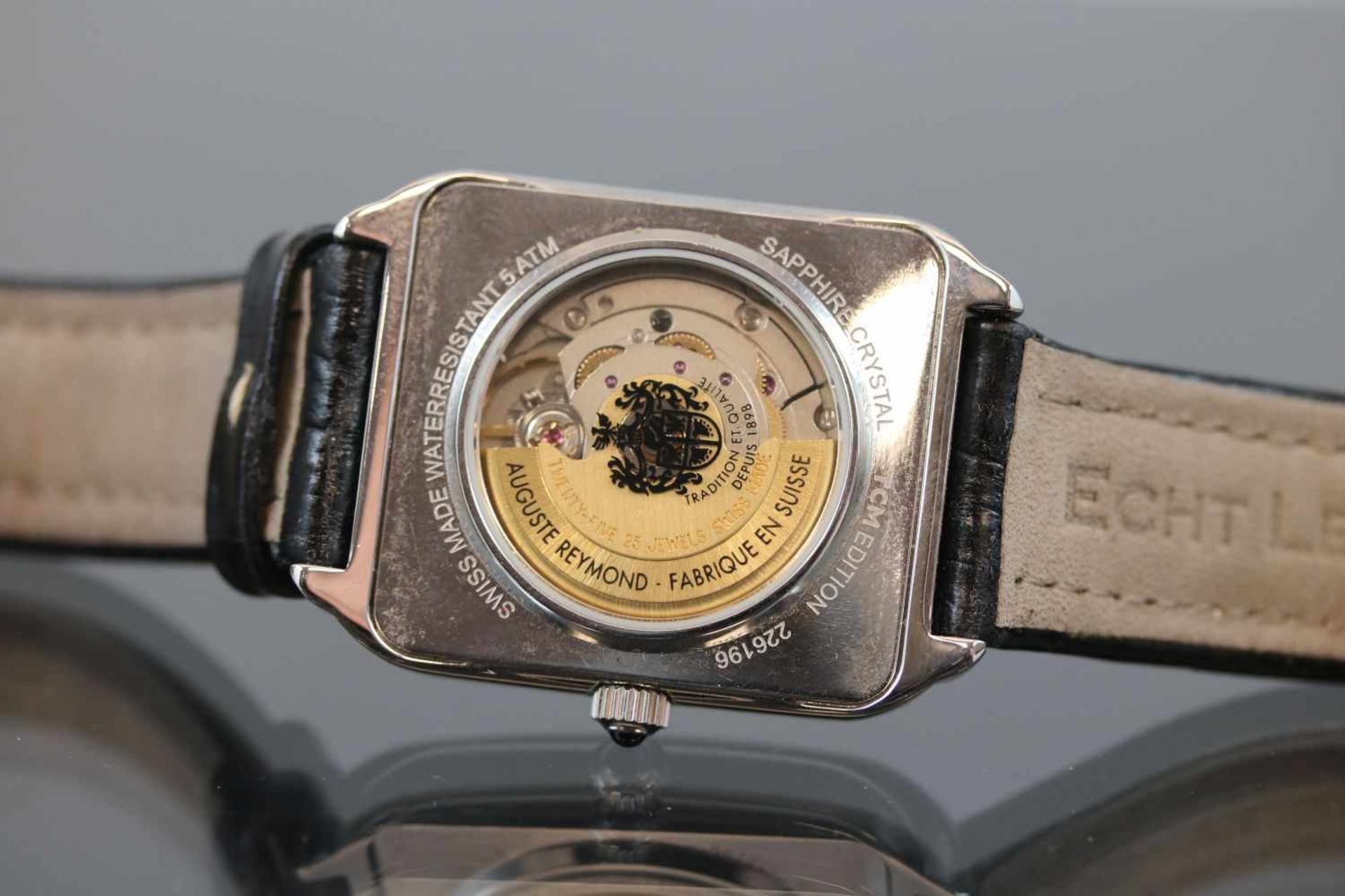 Auguste Reymond-ArmbanduhrWerk: AutomaticBand: Schwarzes LederbandFunktion: Sekunden- - Image 2 of 3