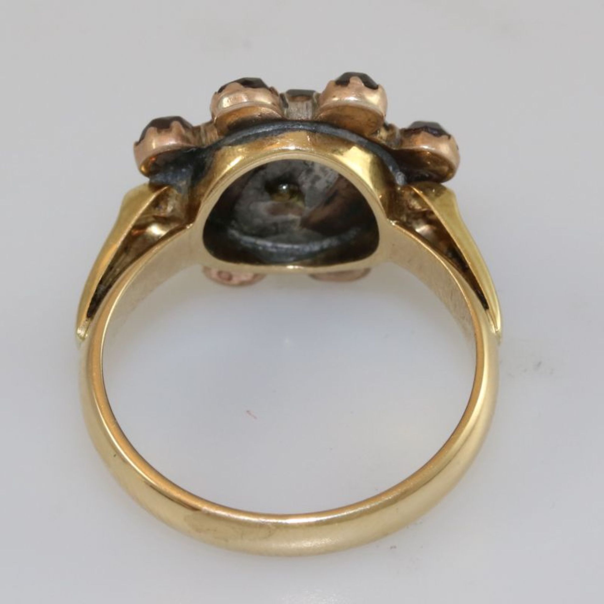 Granat-Ring, 585 Gelbgold5 Gramm Ringgröße: 58 - Image 5 of 5