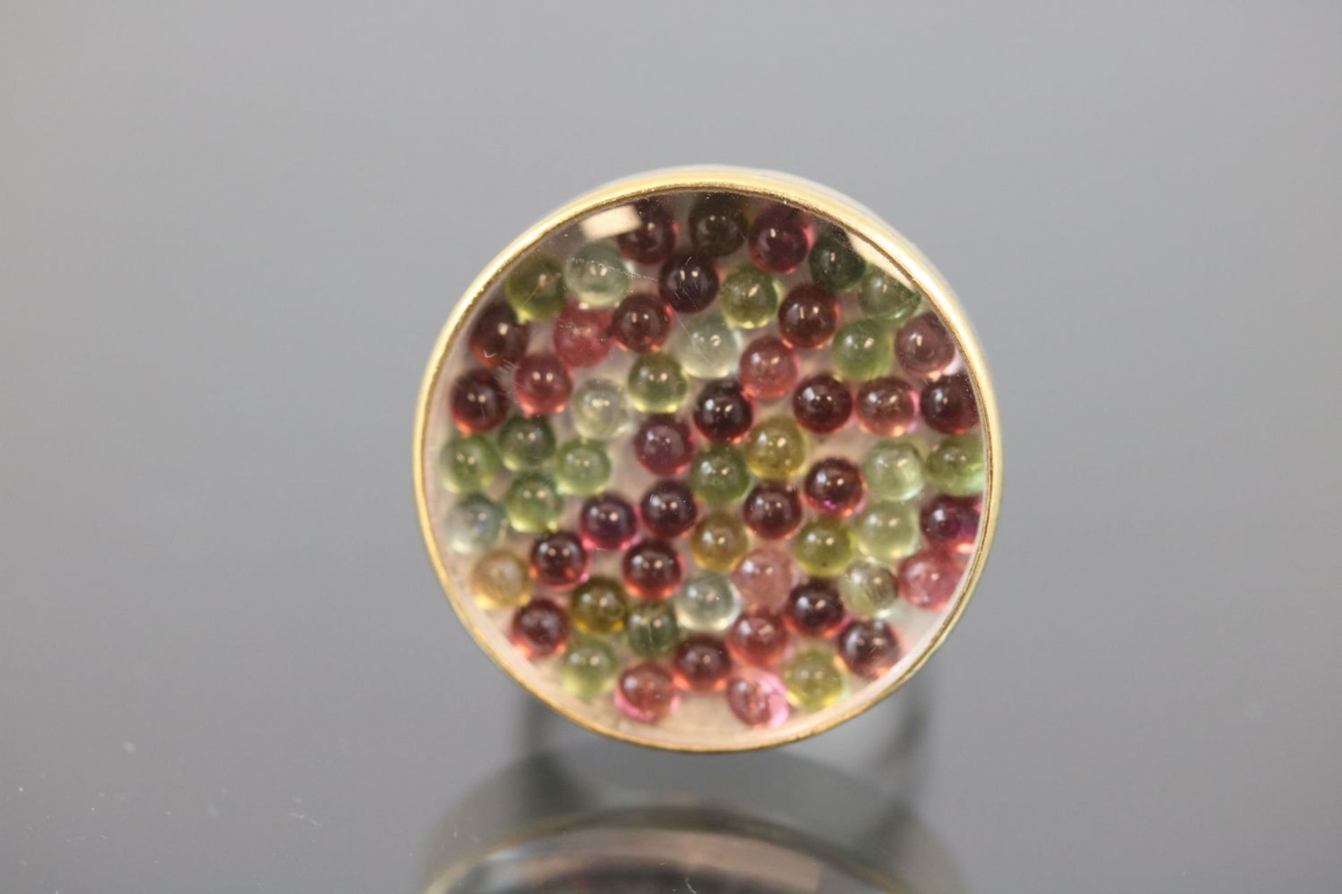 Design-Ring, 750 Gold/Silber20,7 Gramm Turmaline, Ringgröße: 54Schätzpreis: 1100,-