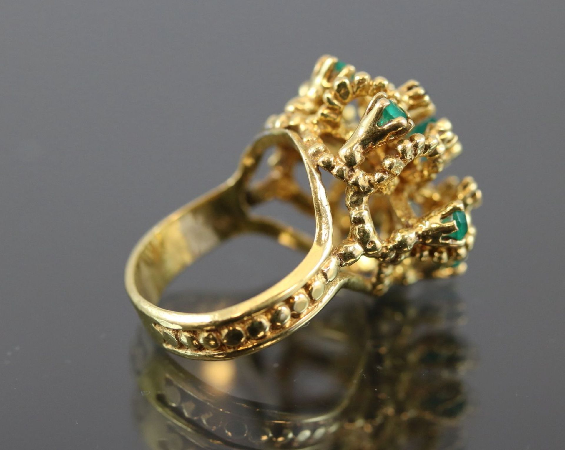 Smaragd-Saphir-Ring, 585 Gold8,2 Gramm Ringgröße: 47 - Bild 6 aus 7