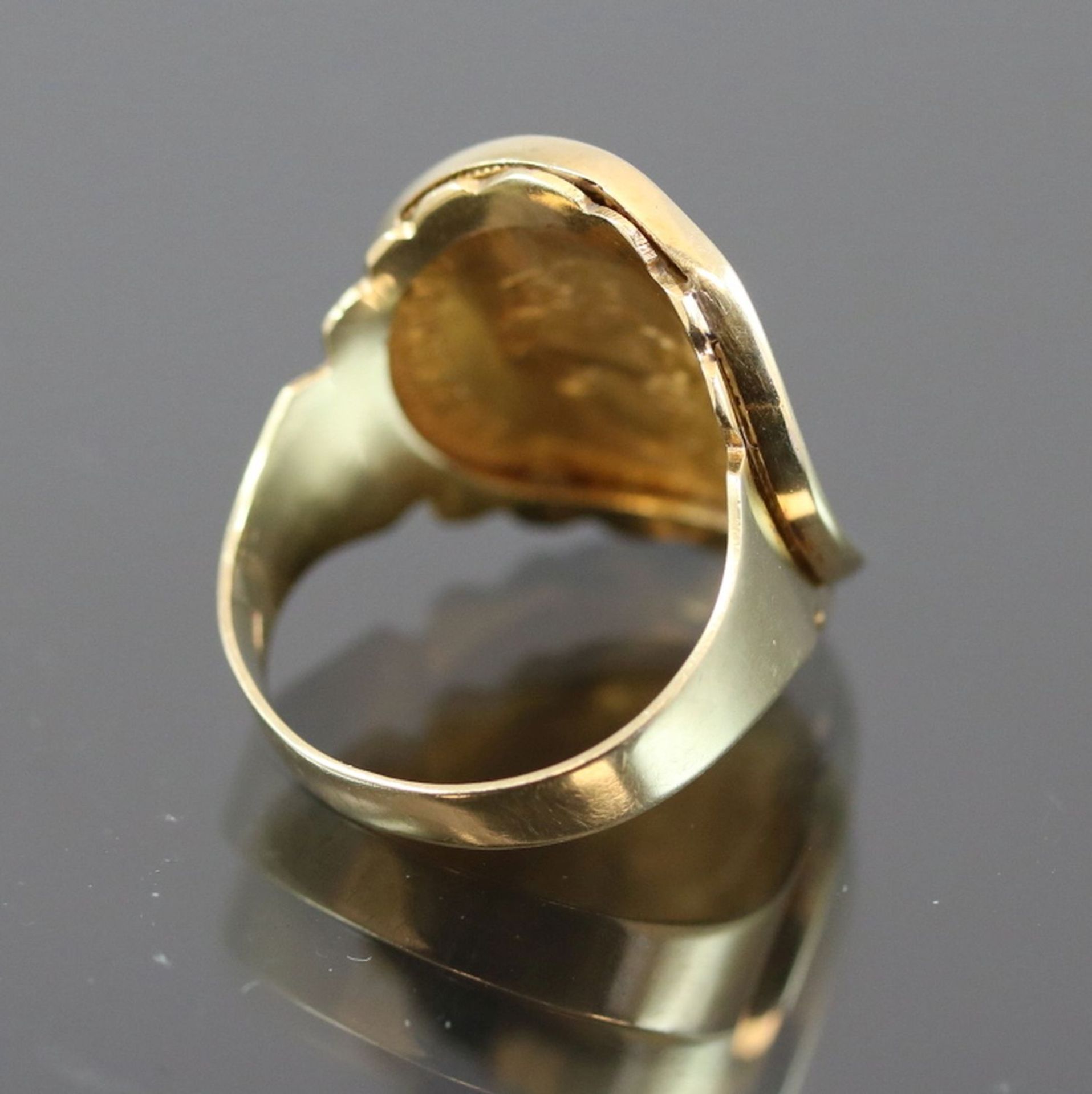 Münz-Ring, 585 Gelbgold6,4 Gramm 1 Münze, Ringgröße: 56 - Bild 3 aus 4