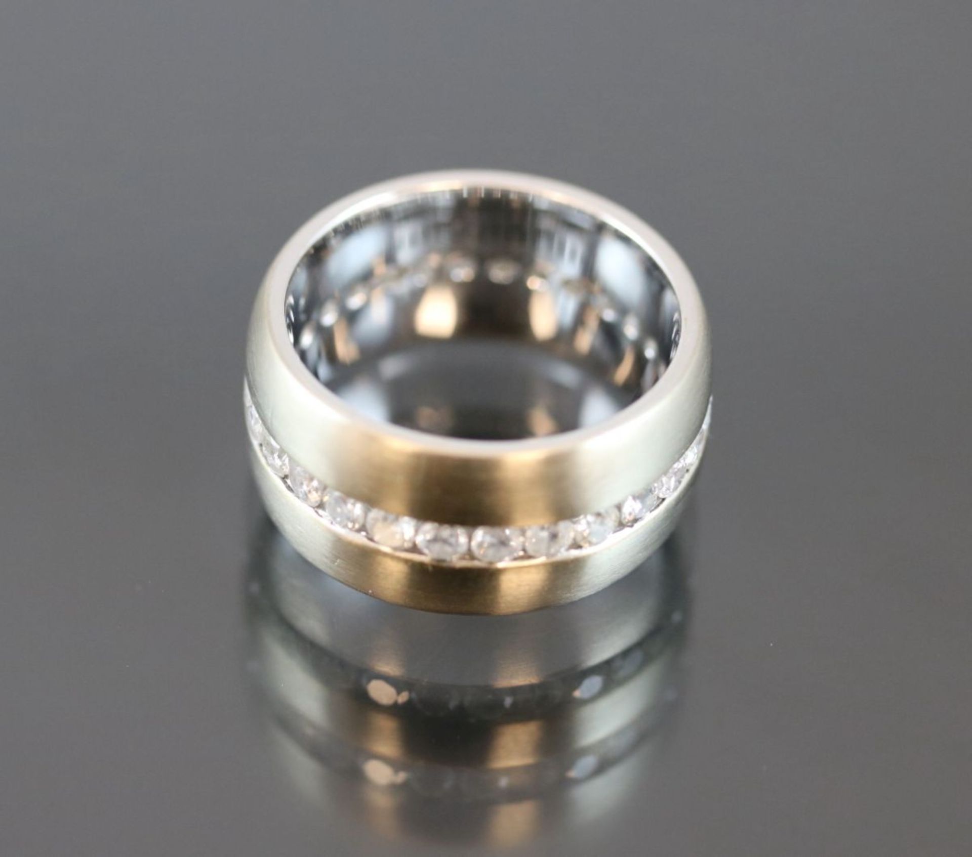 Diamant-Ring, 750 Weißgold12,5 Gramm 1,026 tcc/si, Ringgröße: 53