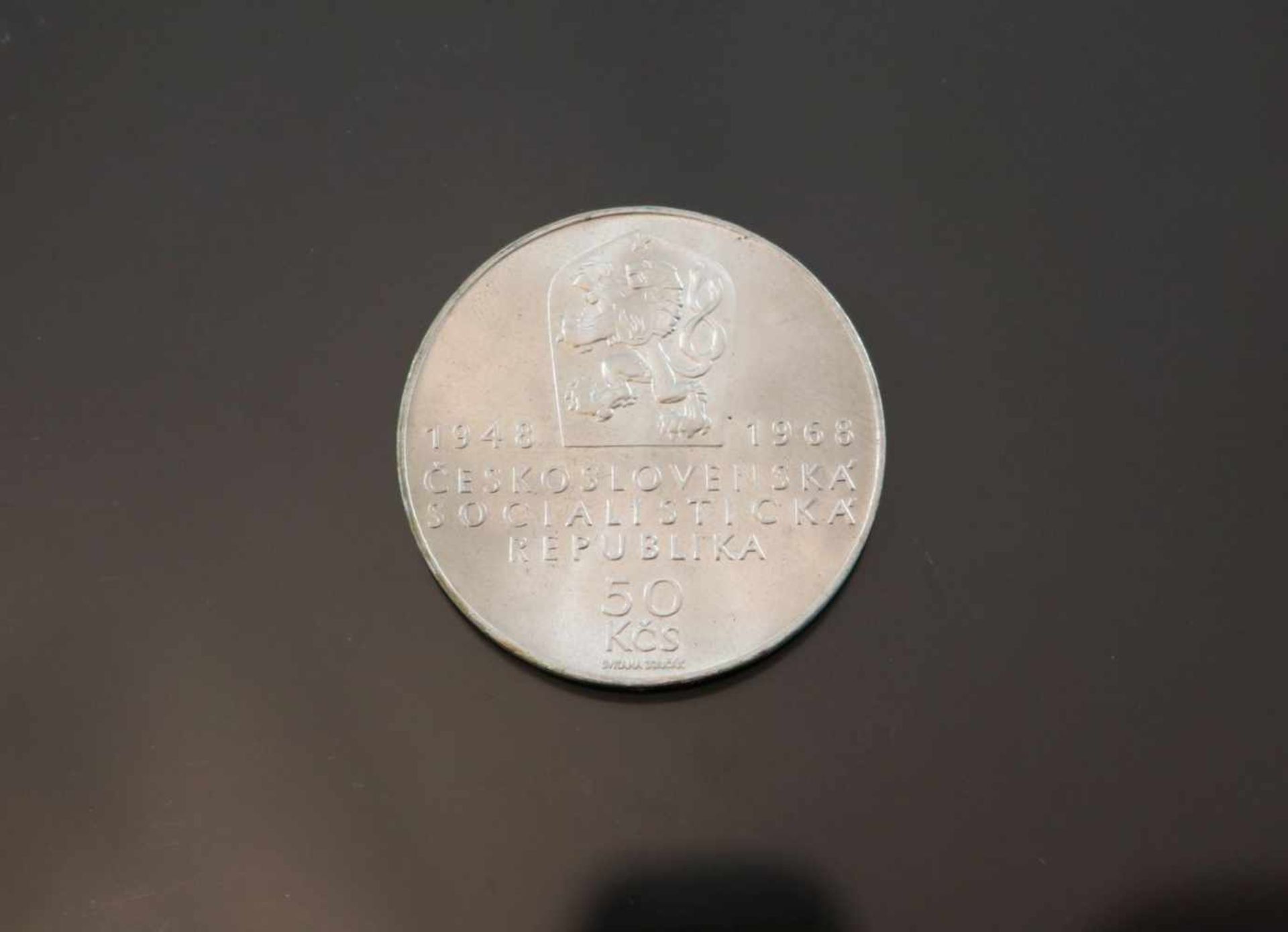 50 Korun 1968 Tschechoslowakei VolksrepublikMaterial: SilberGewicht: 20 Gramm Größe: 37,1 mm - - - - Bild 2 aus 2