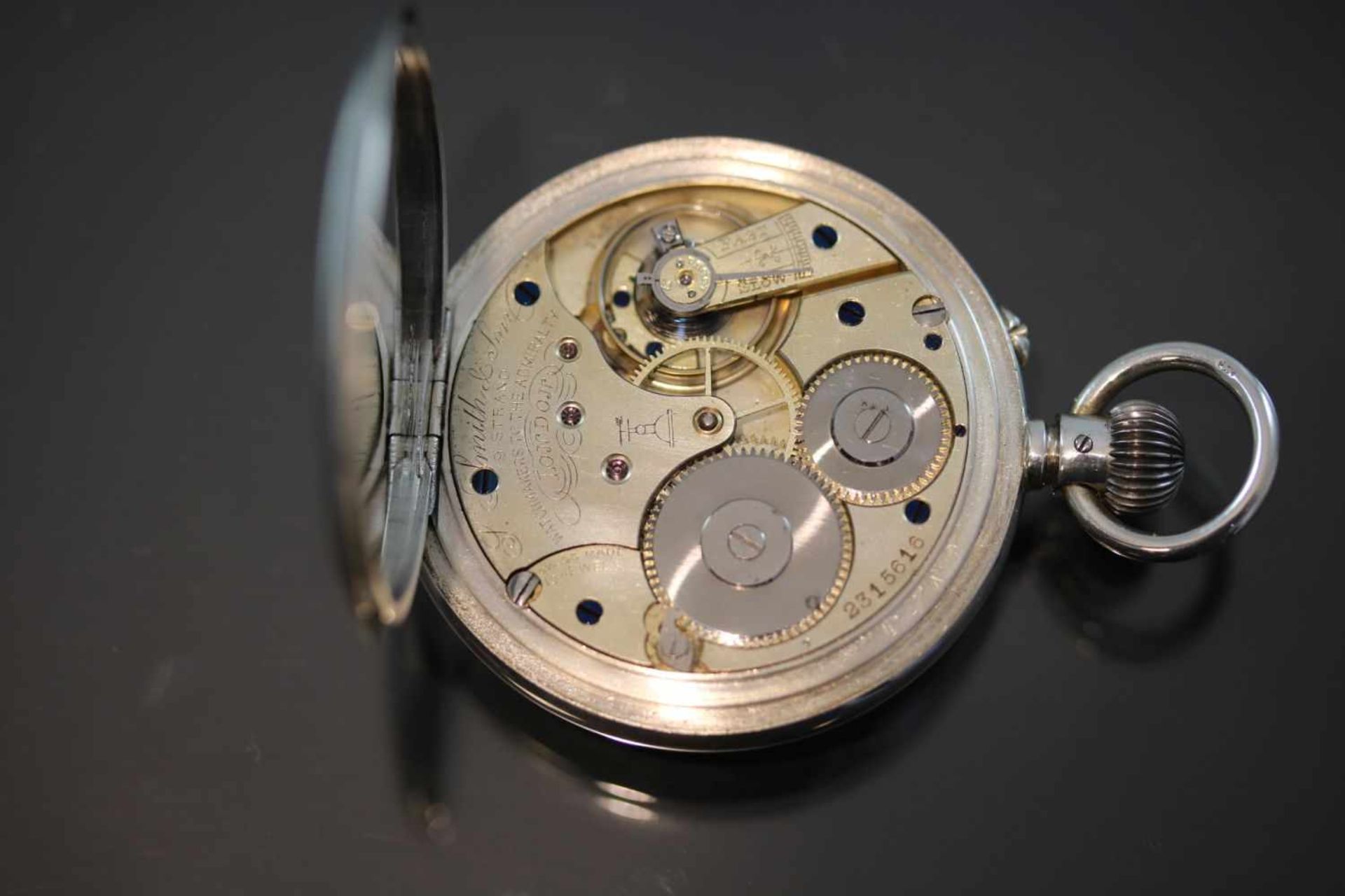 Smith & Son Admirals-Taschenuhr, 925 SilberWerk: HandaufzugFunktion: SekundneanzeigeGehäuse Ø: 5 - Bild 3 aus 3