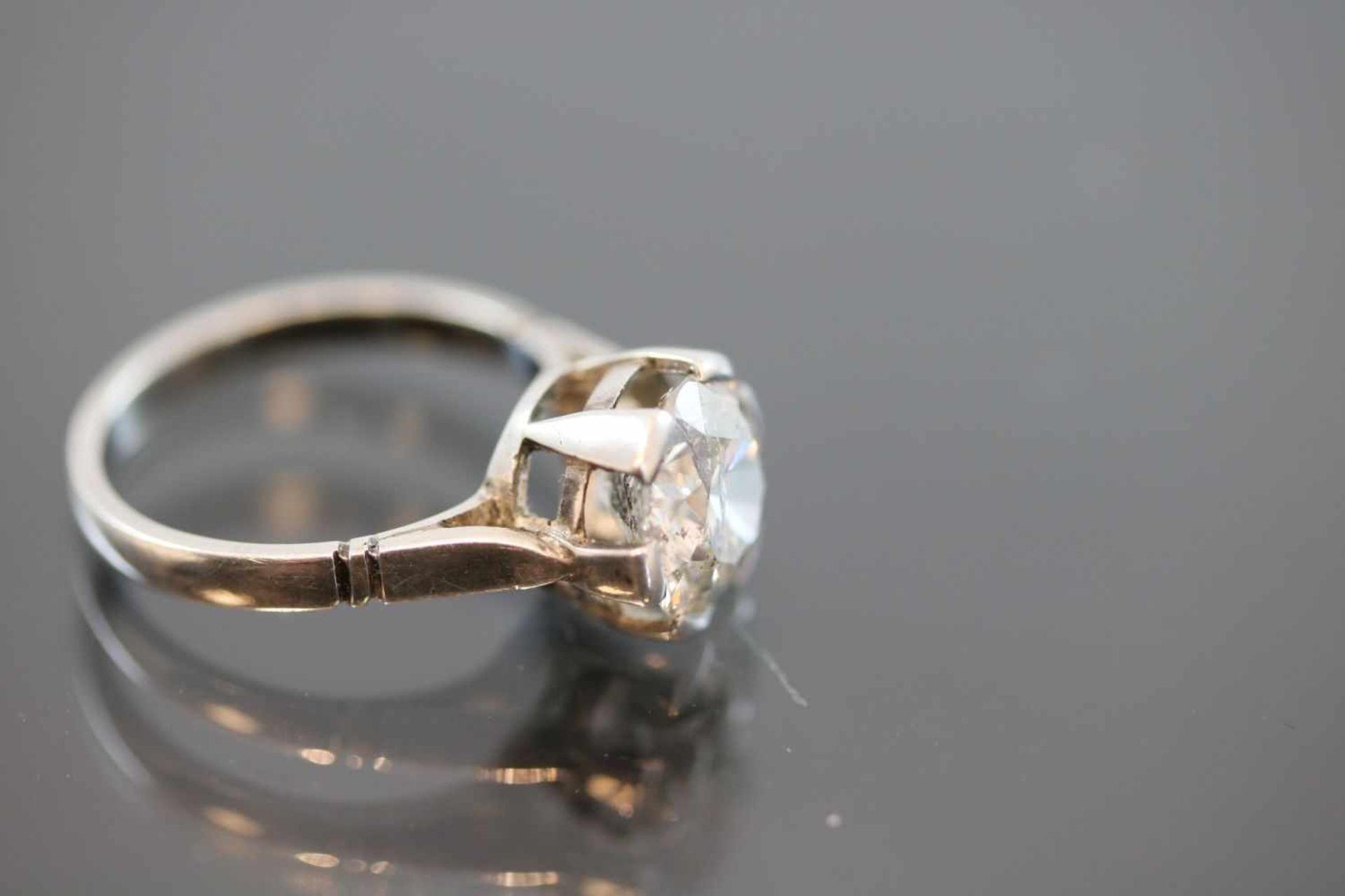Brillant-Ring, Silber1,8 Gramm 1 Brillant, 2,7 ct., c/p. Ringgröße: 51- - -25.00 % buyer's premium - Image 3 of 3