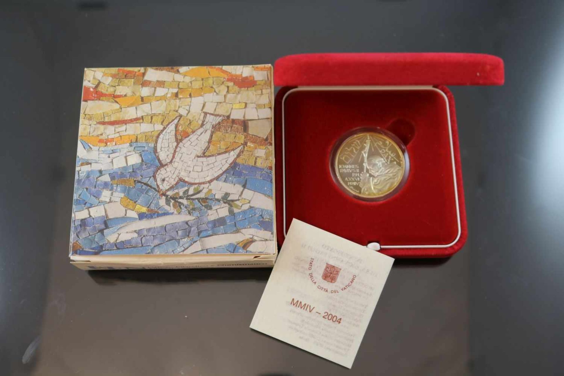 10 Euro 2004 VatikanMaterial: 925 SilberPrägebuchstabe: RGewicht: 22 Gramm Größe: 34 mm