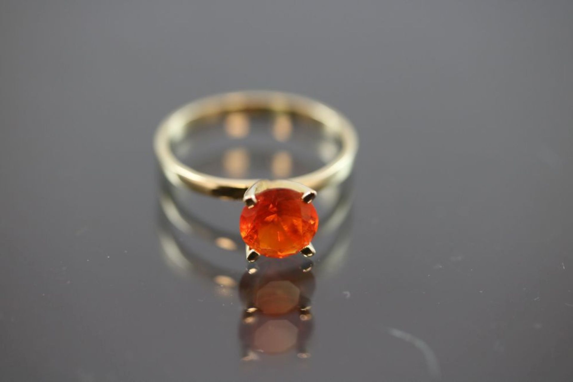 Feueropal-Ring, 585 Gold1,8 Gramm 1 Opal, Ringgröße: 54Schätzpreis: 500,- - - -25.00 % buyer's