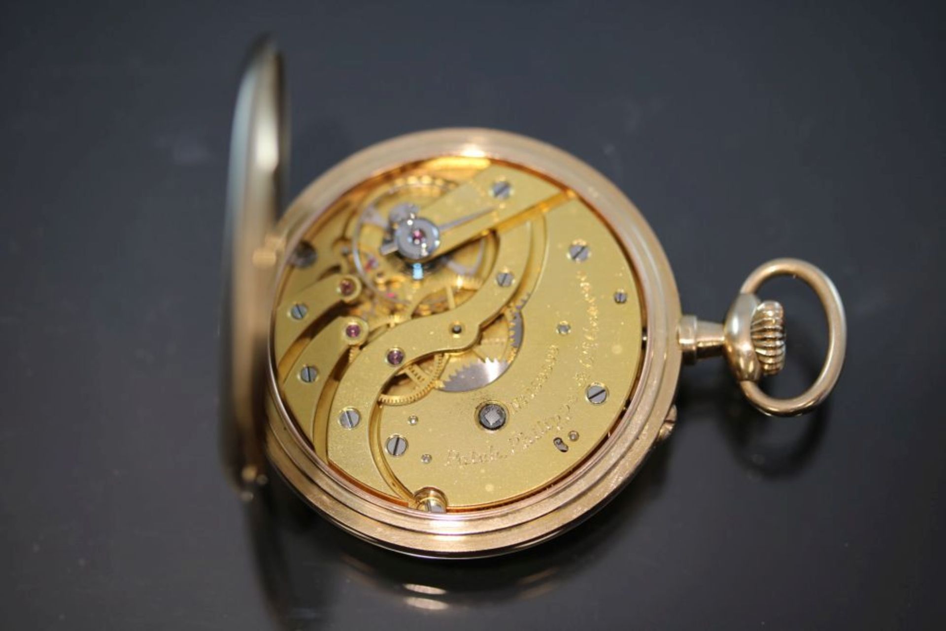 Patek Philippe & Co TaschenuhrWerk: HandaufzugBand: 585 GoldGehäuse Ø: 4,7 cm Gewicht ges.: 98,62 - Image 4 of 4