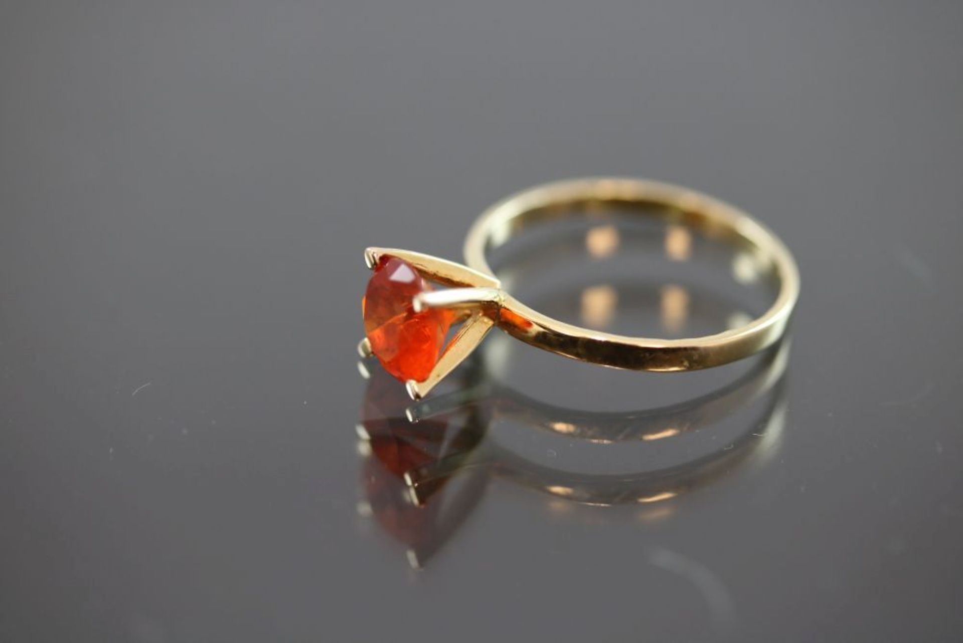 Feueropal-Ring, 585 Gold1,8 Gramm 1 Opal, Ringgröße: 54Schätzpreis: 500,- - - -25.00 % buyer's - Bild 2 aus 2