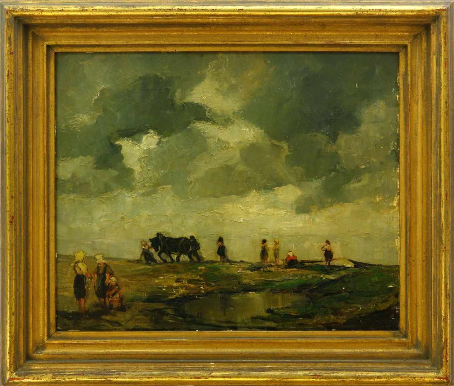 Bohnefeld, Walter (1880 - 1960 Berlin)Märkische Landschaft. 1920er Jahre. Öl auf Leinwand auf - Bild 2 aus 3