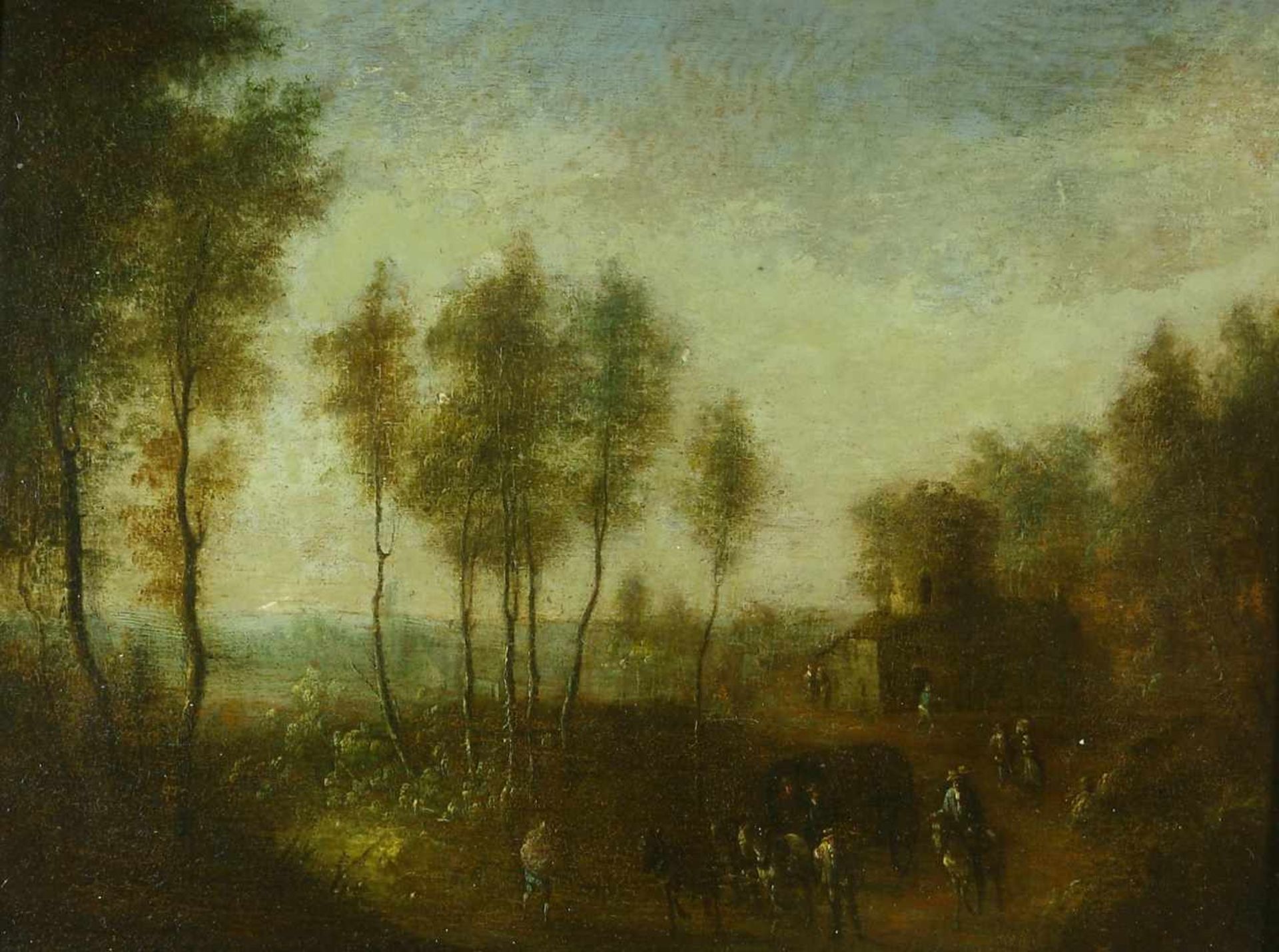 Moucheron, Frederik de (1633 Emden - 1686 Amsterdam) zugeschr.Bewaldete Landschaft mit Reitern und