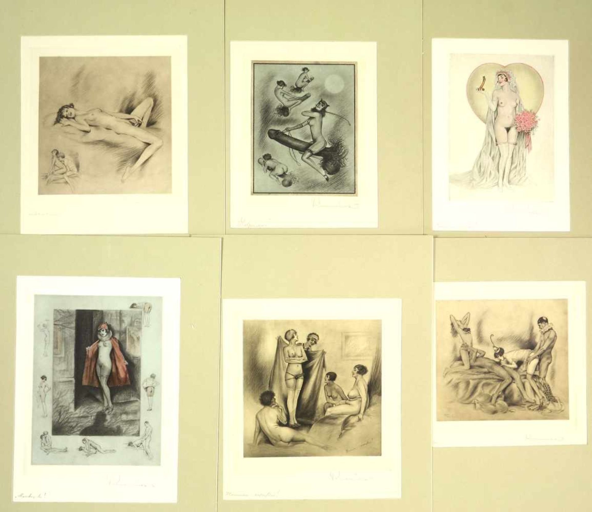 Erotica, Reunier, Eugene (eigentl. Carl Breuer Courth, 1884 - 1960, Deutsch)Autour de L`Amour ! - Bild 2 aus 7