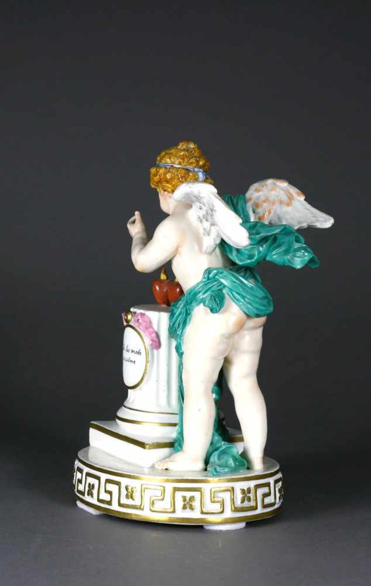 Figur, Meissen, Marcolini, 1774 - 1814Devisenkind. Je les mets à calme. Entwurf Michel Victor - Bild 2 aus 2