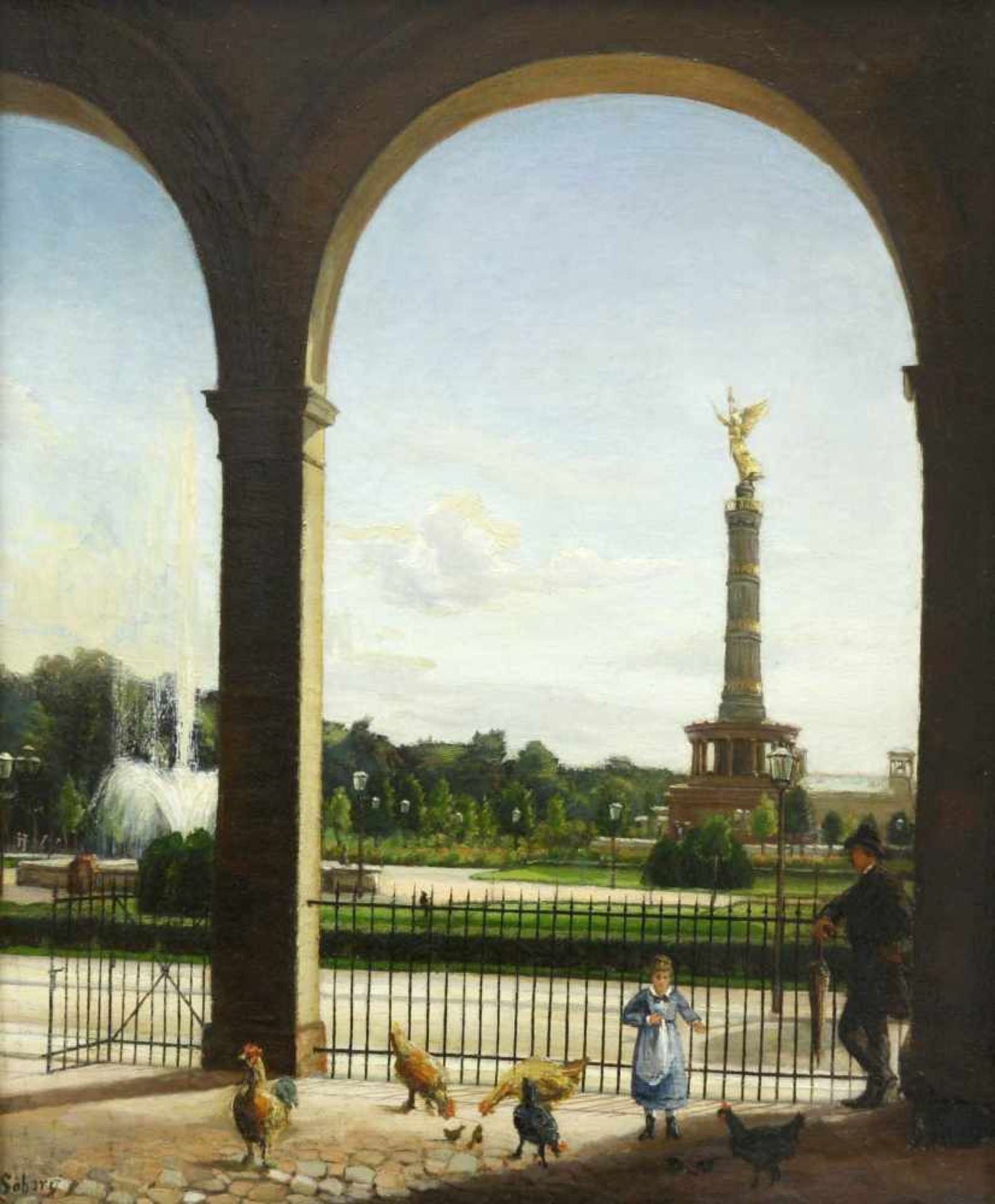 Söborg-Merz, Josephine (1861 Halberstadt, tätig in Berlin)Berlin - Blick vom Palais Raczynski zum