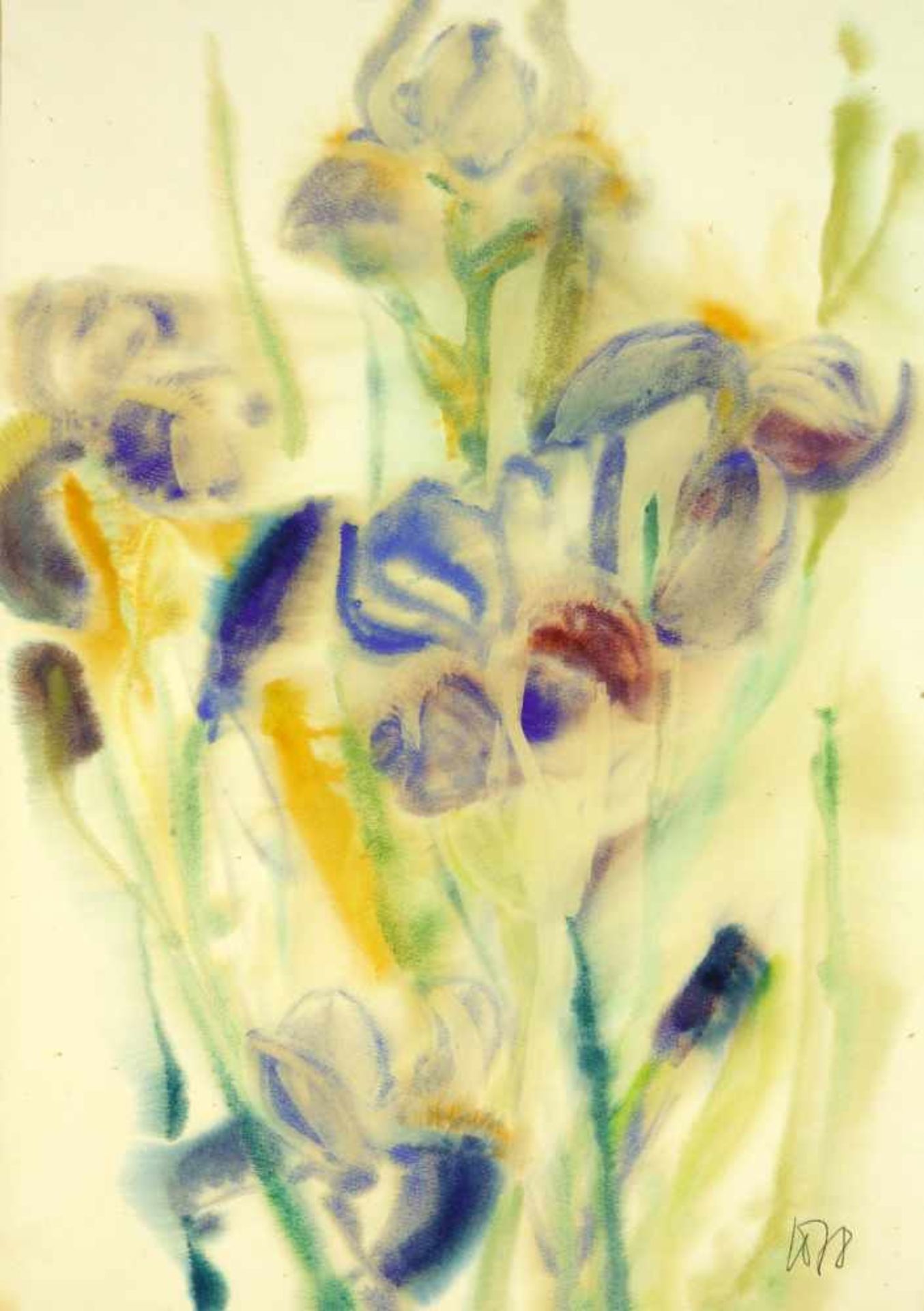 Womacka, Walter (1925 Obergeorgenthal - 2010 Berlin)Iris. 1978. Aquarell auf Karton. 67 x 47 cm.