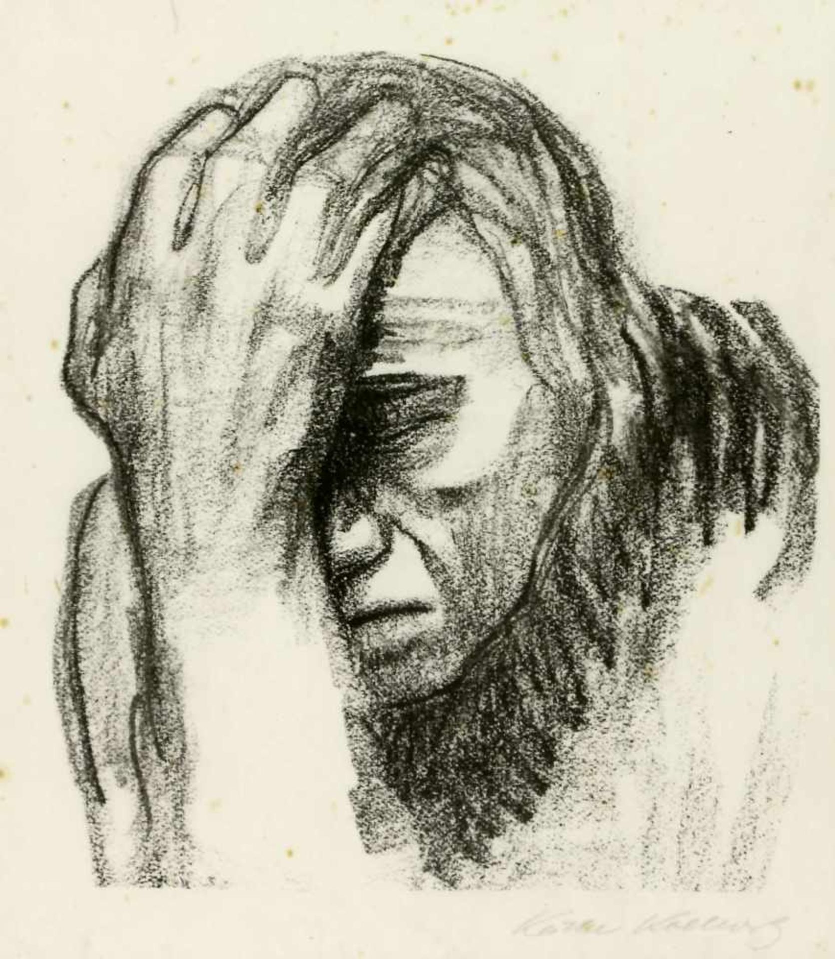 Kollwitz, Käthe (1867 Königsberg - 1945 Moritzburg)Nachdenkende Frau. 1920. Lithographie. 29 x 26,