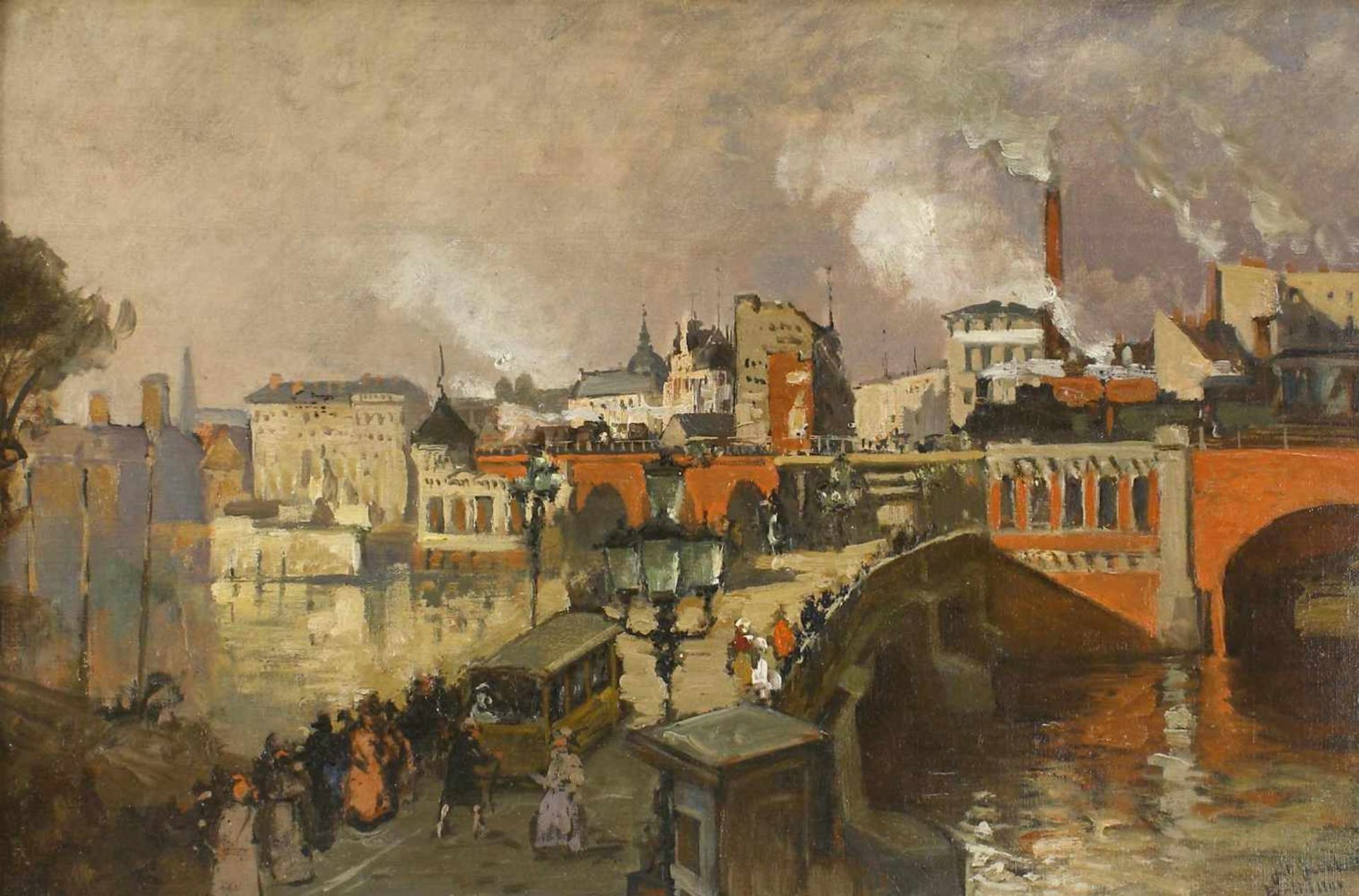 Jacob, Julius d. J. (1842 Berlin - 1929 ebd.)Berlin, Jannowitzbrücke und Alexanderstrasse. 1900.