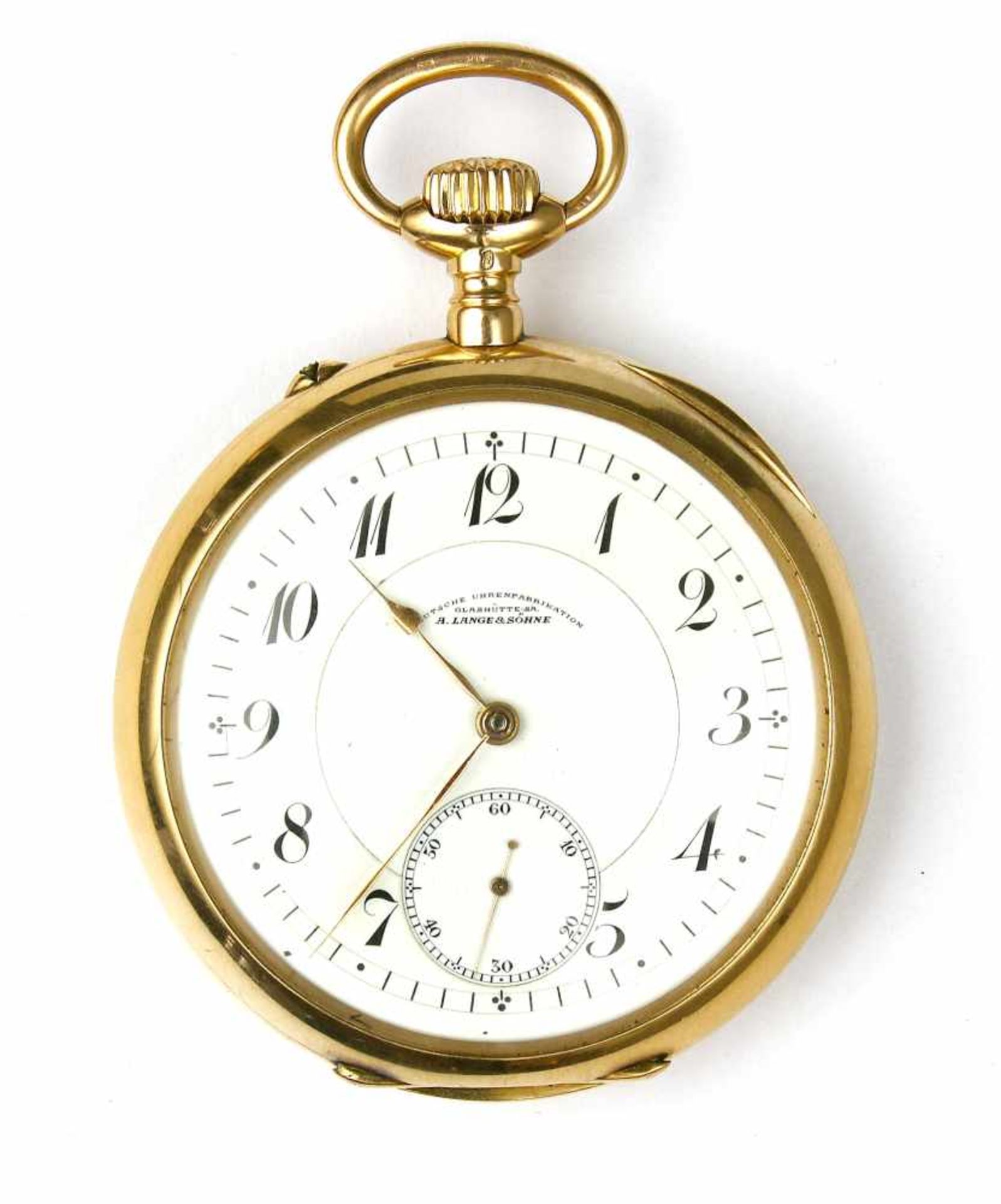 Uhr, Taschenuhr, 585er GG., A. Lange & Söhne, 1908 - 1912Im Original-Kasten mit Original-