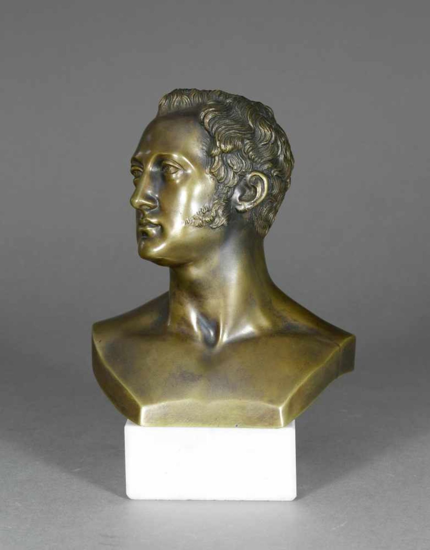 Rauch, Christian Daniel (1777 Arolsen - 1857 Dresden) nachBüste Zar Nikolaus I.(1821). Bronze auf