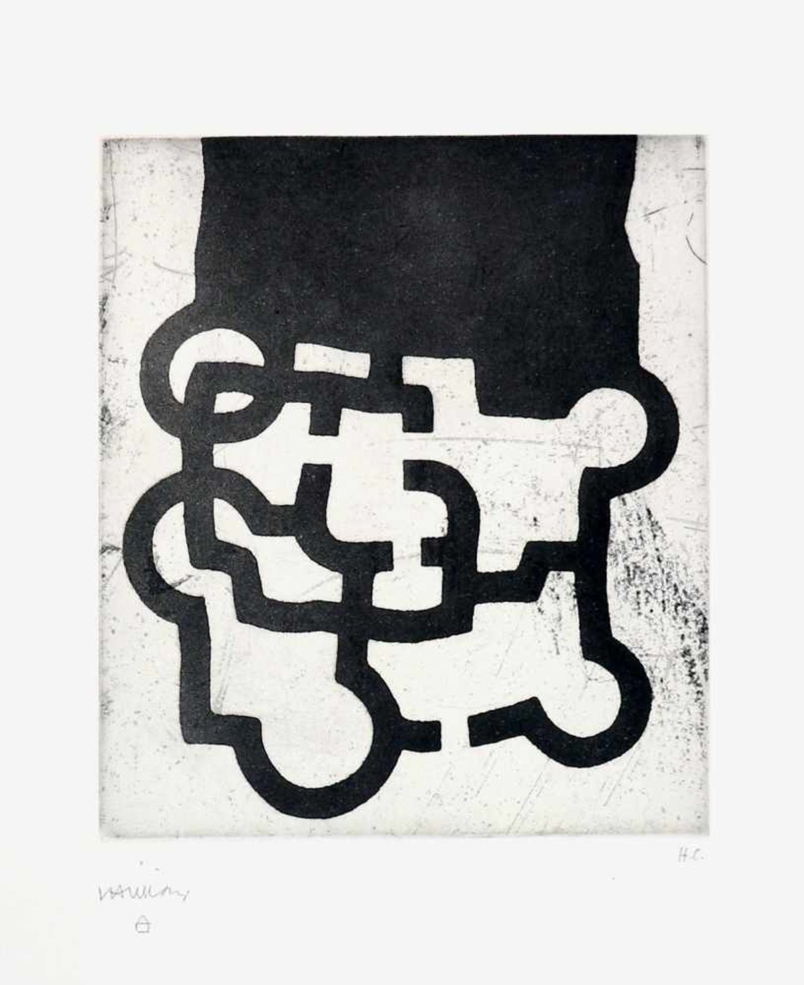 Chillida, Eduardo (1924 San Sebastián - 2002 ebd.)Homenaje a Sir Roland Penrose. 1981.