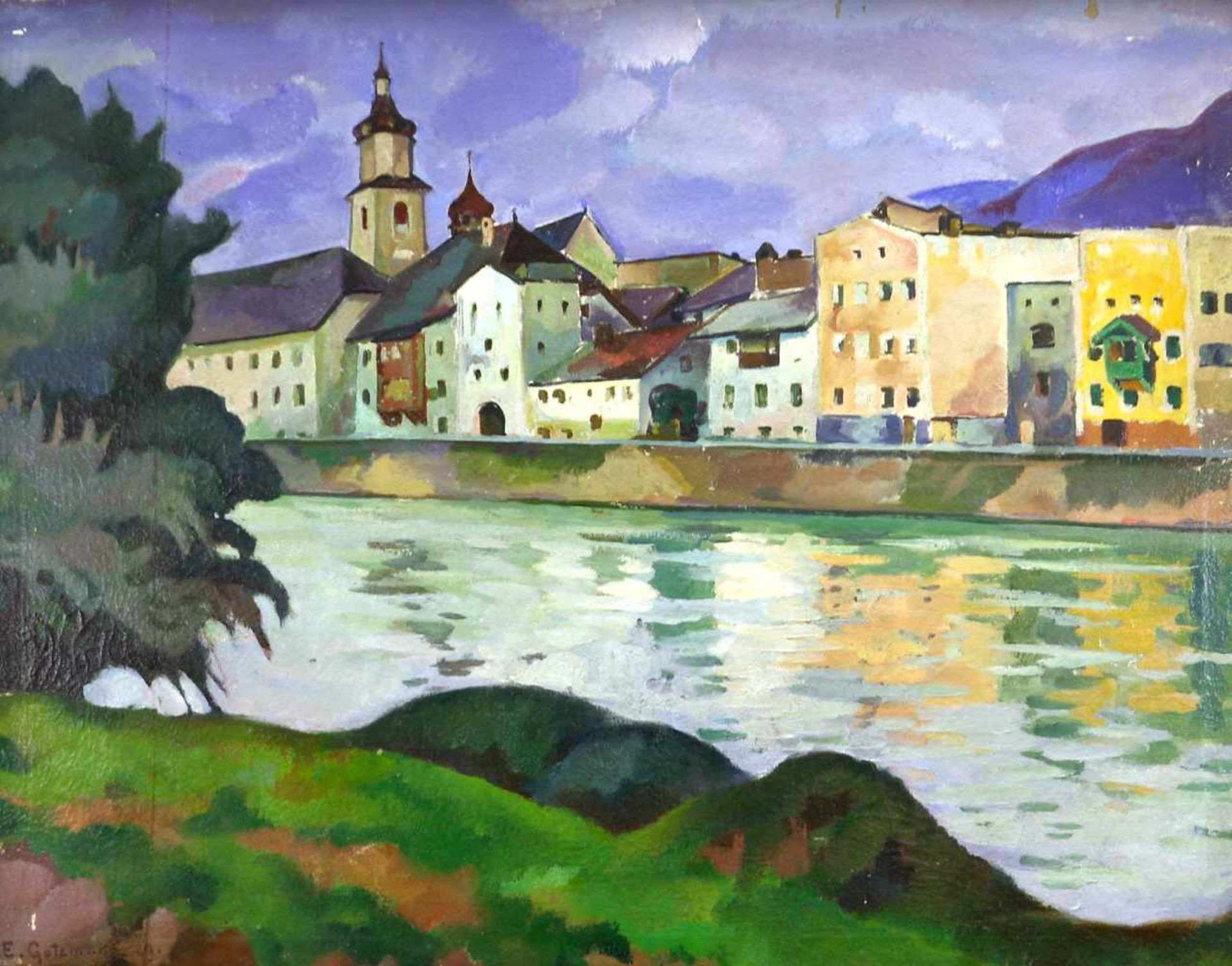 Gotzmann, Emmy (1881 Frankfurt/M. - 1950 Berlin)Rattenberg am Inn (Tirol in Österreich). 1930. Öl