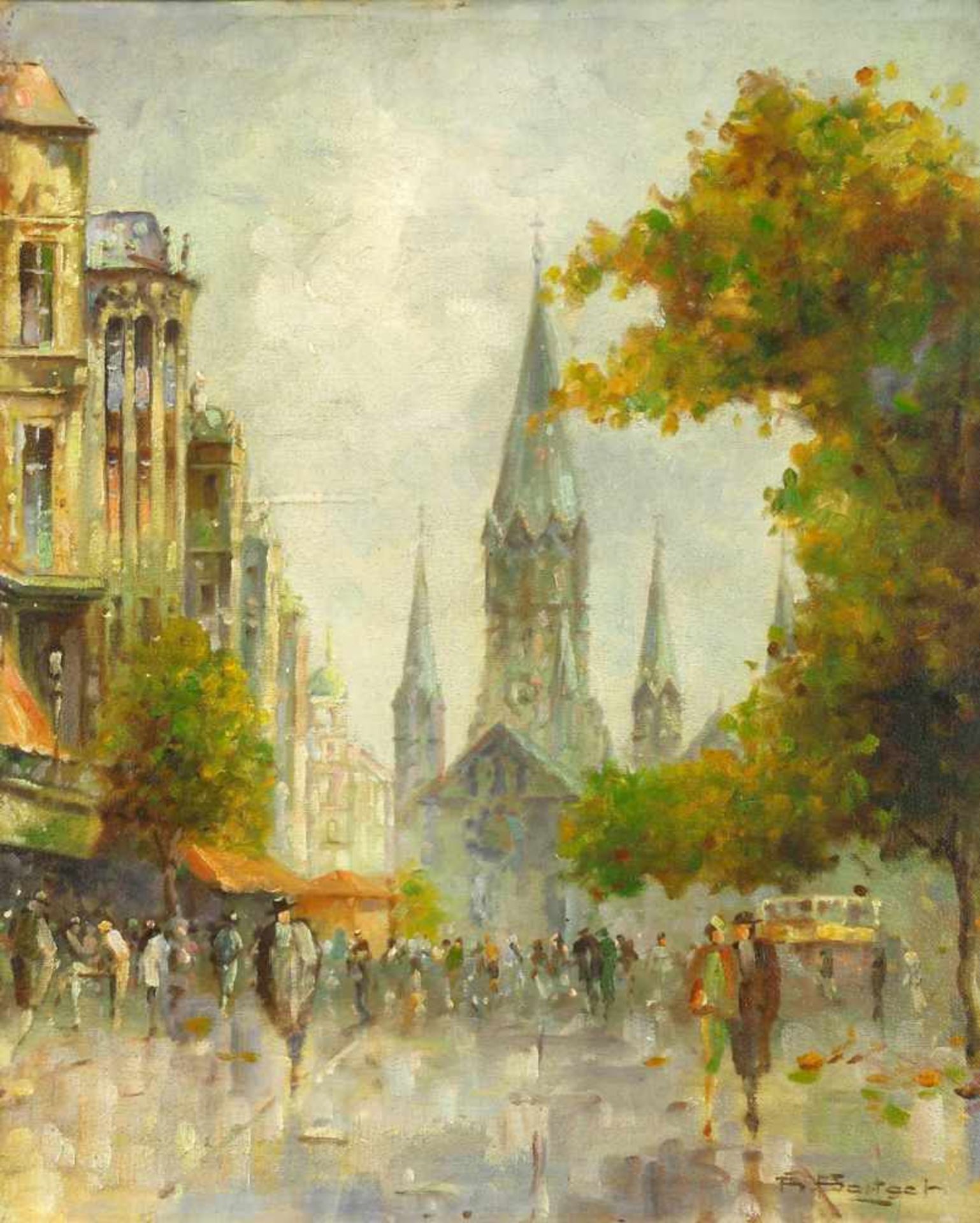 Bartsch, Reinhold (1925 Berlin - 1990 ebd.)Der Kurfürstendamm mit der Gedächtniskirche in Berlin,