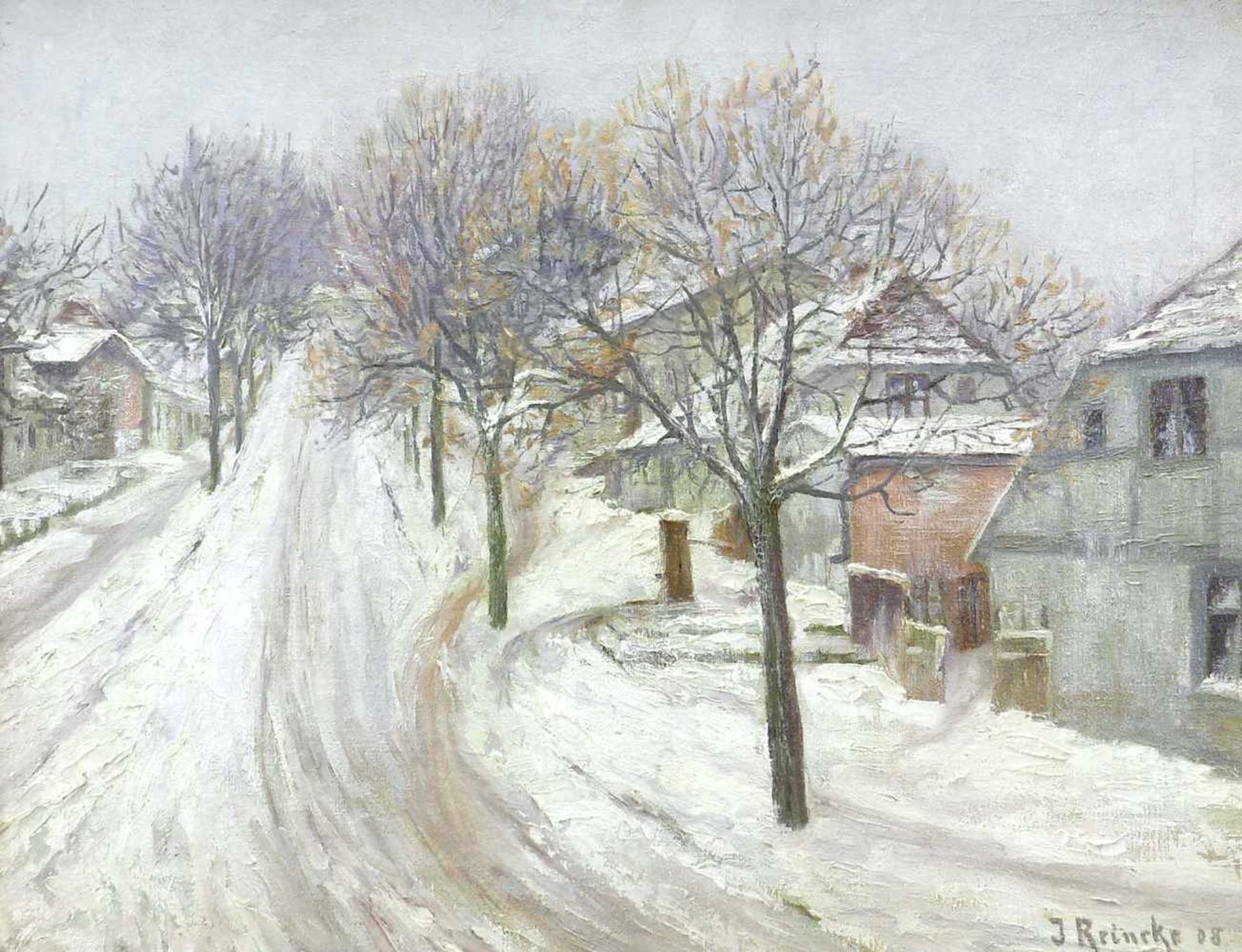 Reincke, Johanna (1874 Dobbertin - 1948 Feldberg)Winterlandschaft mit verschneiten