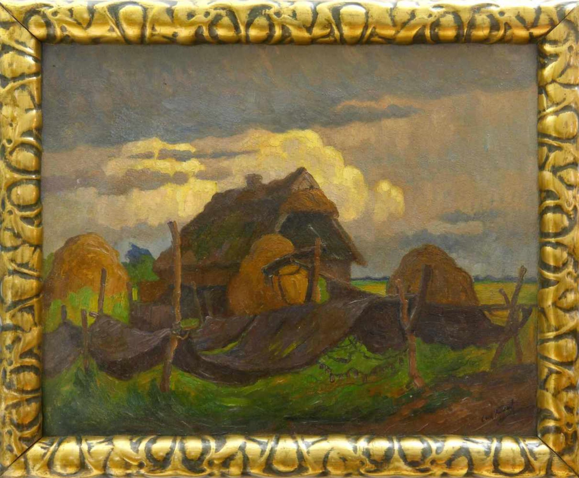 Knauf, Carl (1893 Godesberg - 1944 Nidden)Landschaft bei Nidden an der Kurischen Nehrung. Öl auf - Bild 2 aus 3