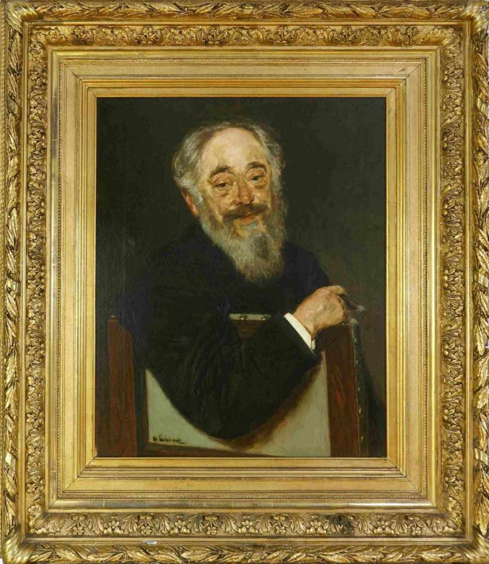 Liebermann, Max (1847 Berlin - 1935 ebd.)Bildnis Sanitätsrat Dr. Sachs (1811-1883). 1878. Öl auf