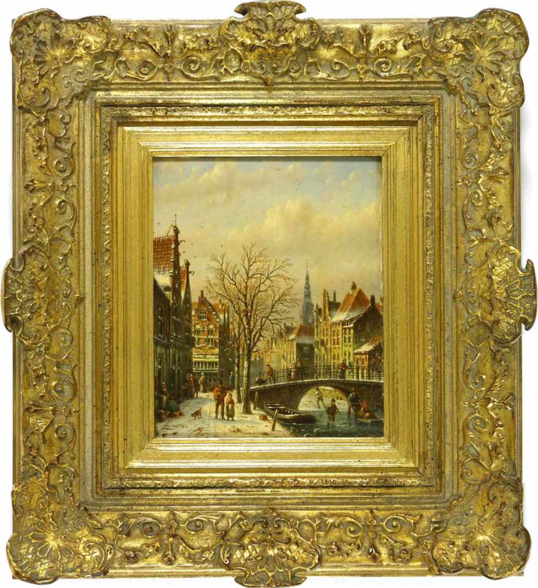 Spohler, Johannes Franciscus (1853 Rotterdam - 1923 Amsterdam) Holländische Straßenansicht, mit - Bild 2 aus 4