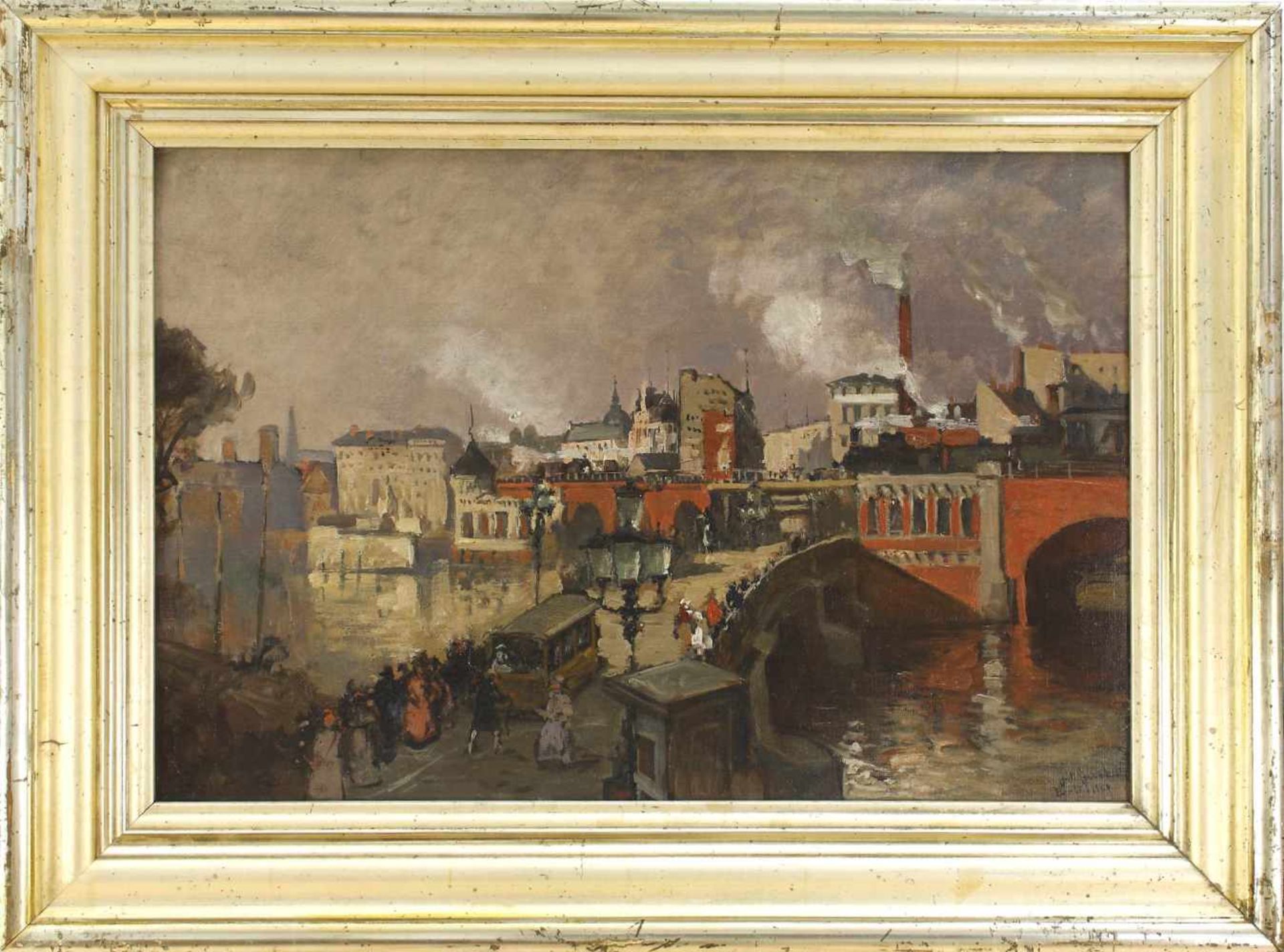 Jacob, Julius d. J. (1842 Berlin - 1929 ebd.)Berlin, Jannowitzbrücke und Alexanderstrasse. 1900. - Bild 2 aus 2