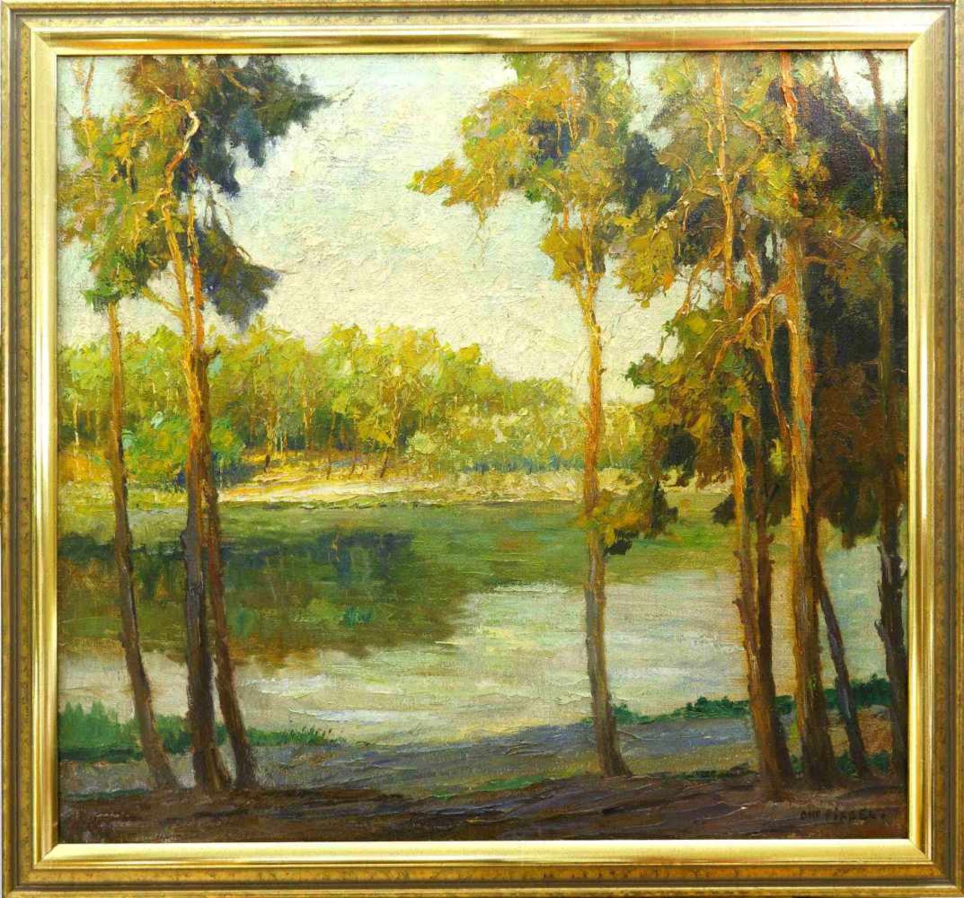 Pippel, Otto Eduard (1878 Lodz - 1960 München)Der Grunewaldsee in Berlin. 1920er Jahre. Öl auf