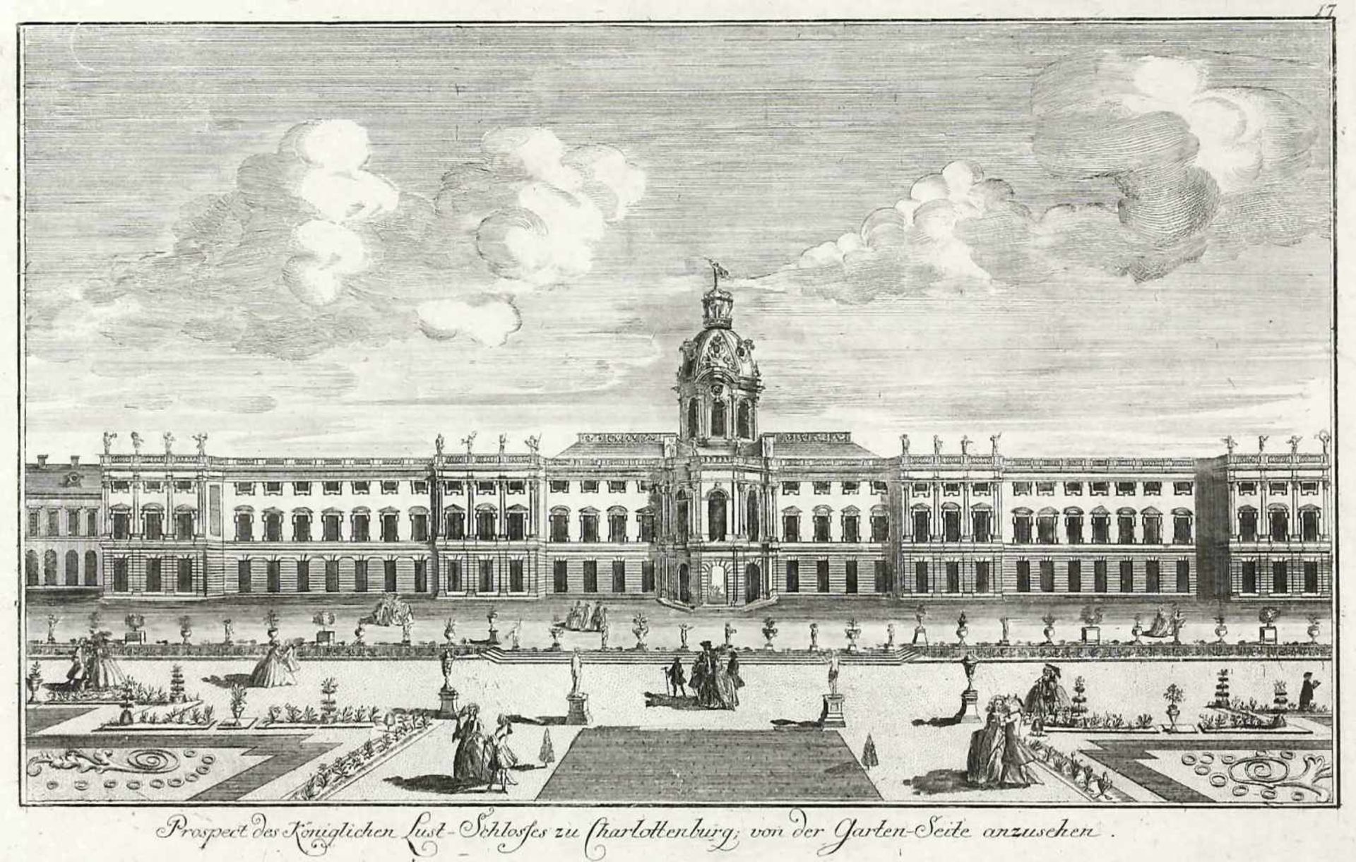 Ansicht, Berlin, J. D. Schleuen, um 1750Prospect des Königlichen Lust-Schlosses zu Charlottenburg,