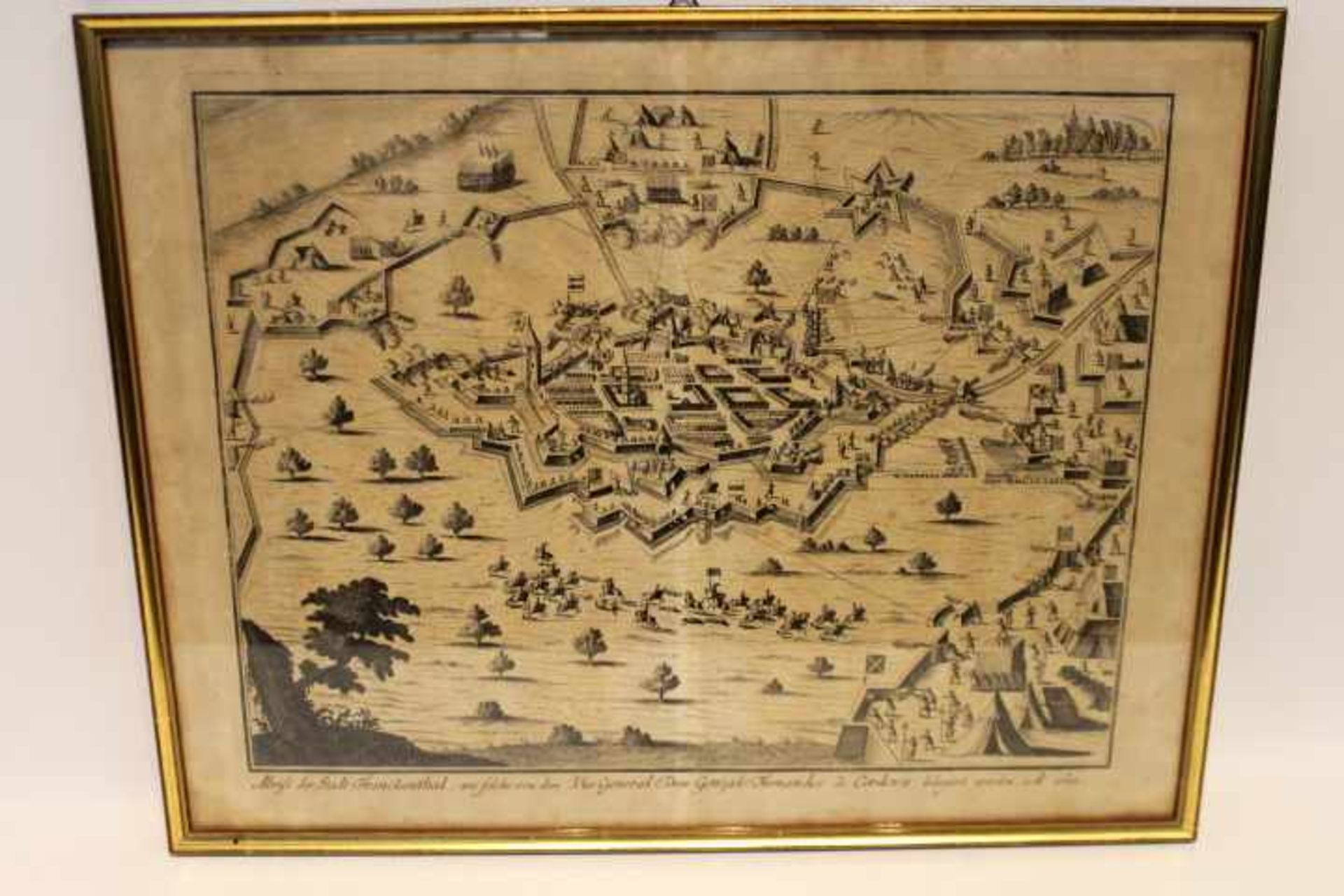 Franckenthal 1621Grafik gerahmt« Abriß der Stadt Franckenthalwie solche von dem Vice GeneralDon