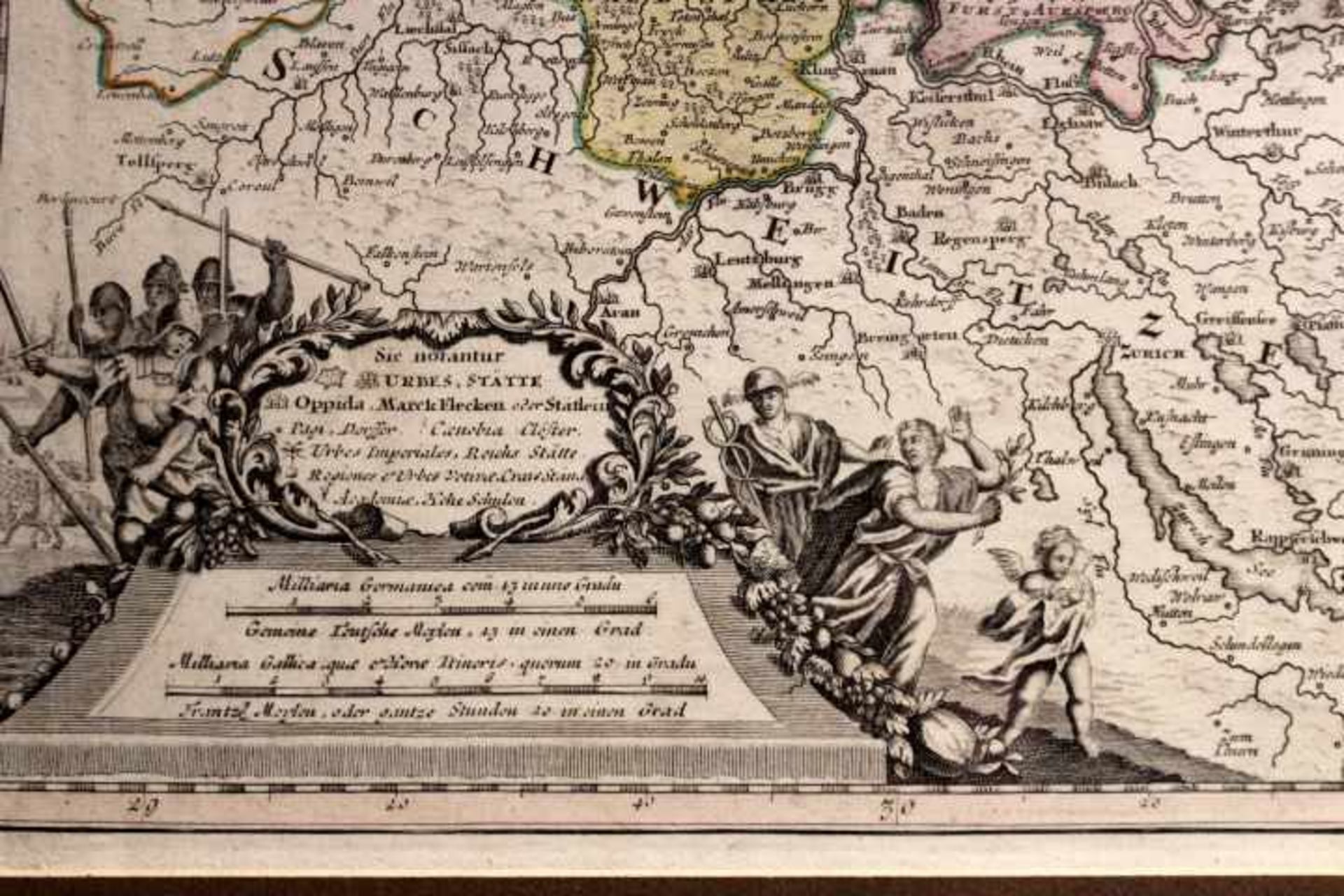 Homann Joh.Baptist 1664-1724Circulus Sueviae ContinensDucatum WirtenbergensenAltcolorierte Karte von