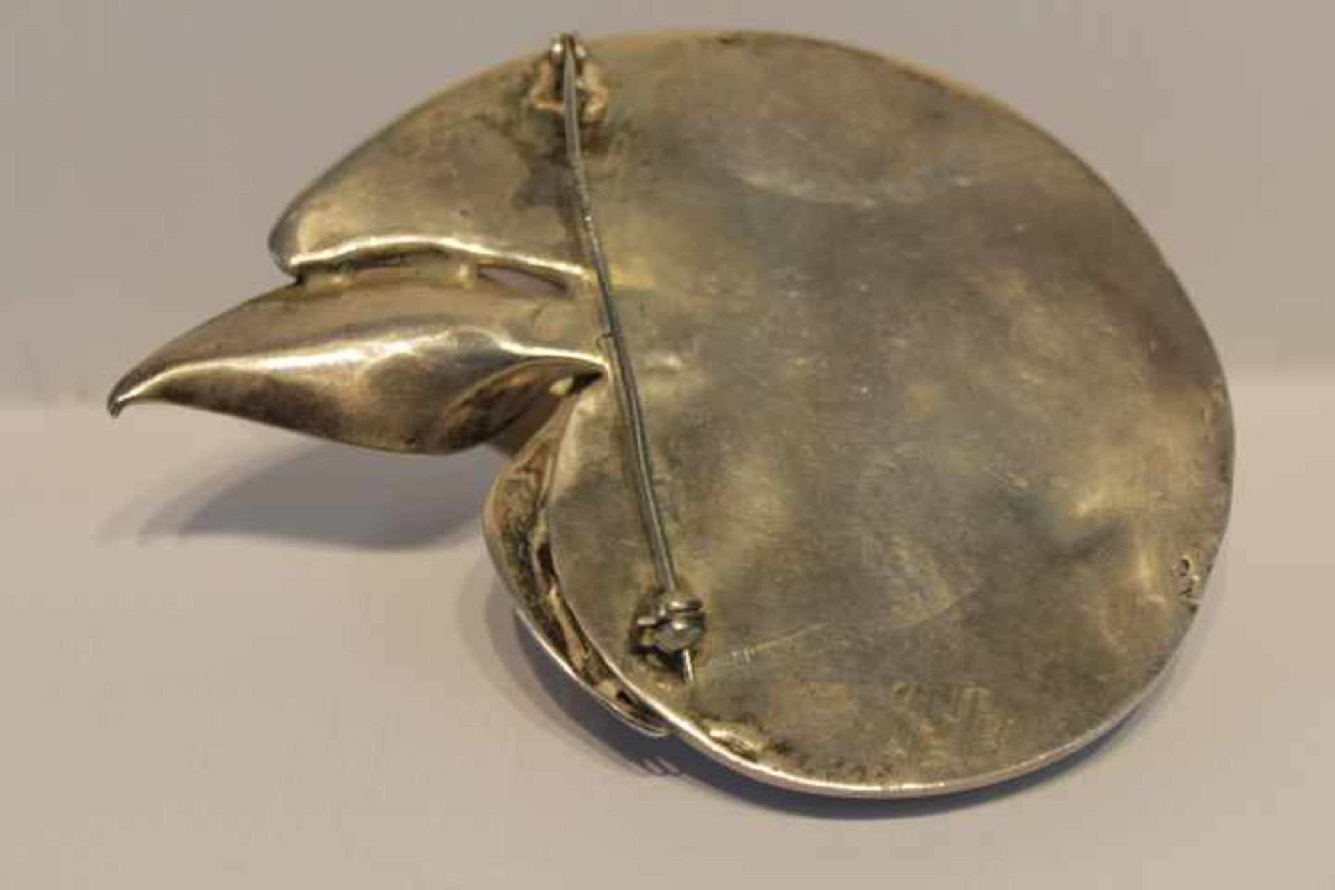 Silber Broschemit Perlmuttin Form einer SchneckeMexikoMaße:8x6cm - Bild 2 aus 2
