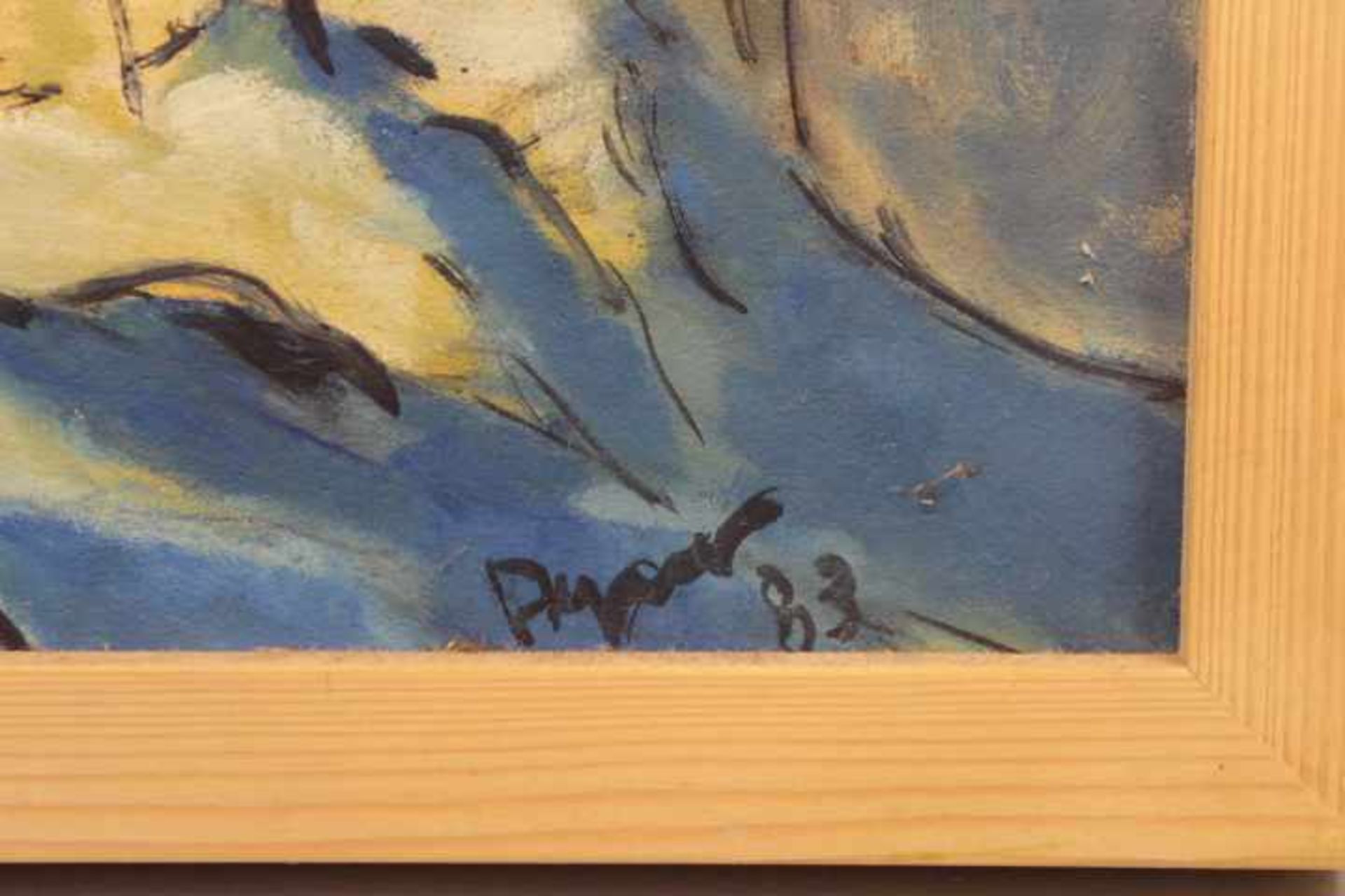 Agner,Hans-Peter 1933-1989 » Expressive Landschaft « Öl/Platte 28x36cm re.u.sign & dat. 83- - -20.00 - Bild 2 aus 2