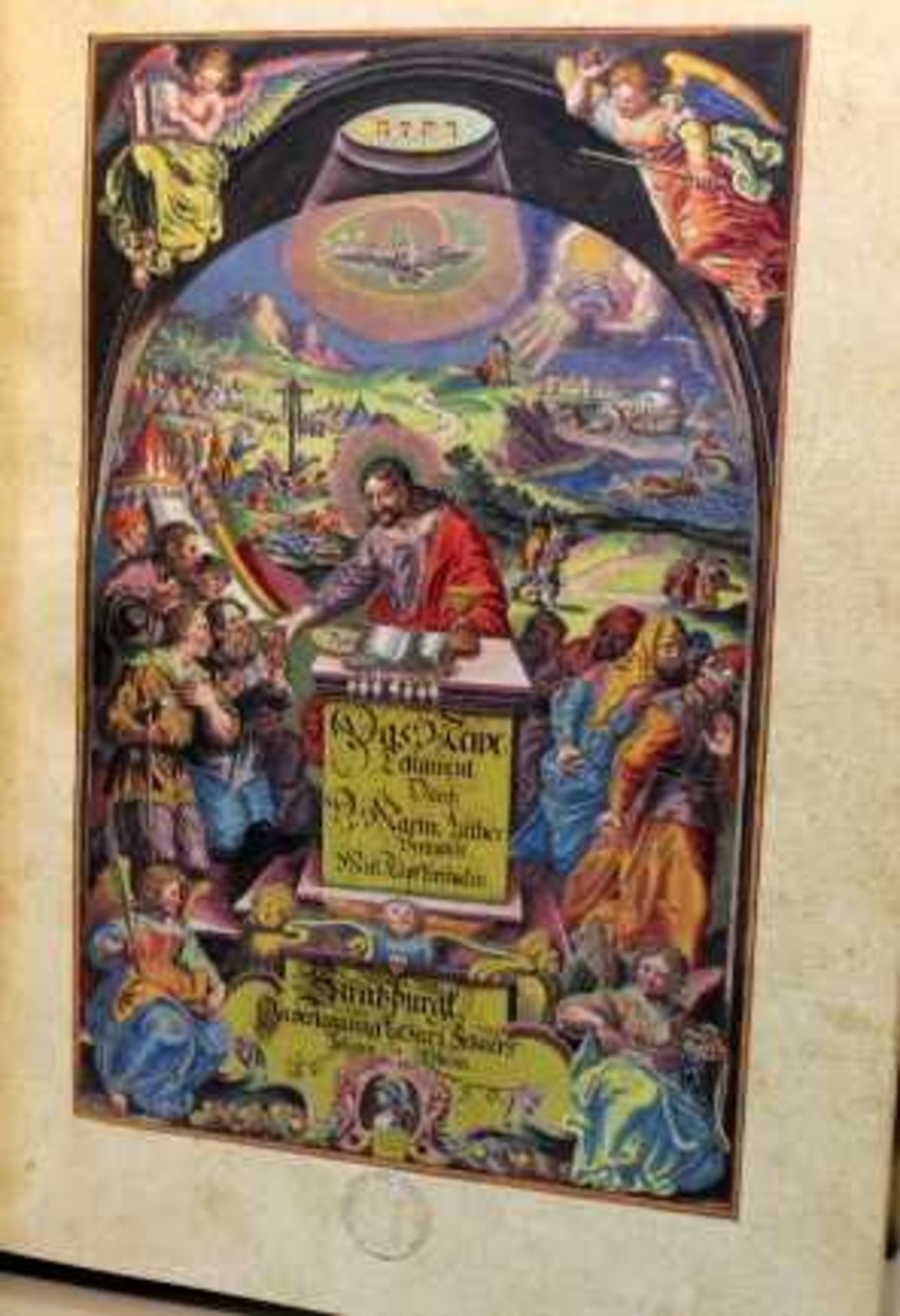 Biblia > 1630 «br />Faksimile Prachtausgabe mit zahlreichenfarbigen AbbildungenGoldschnitt , Einband - Image 2 of 2