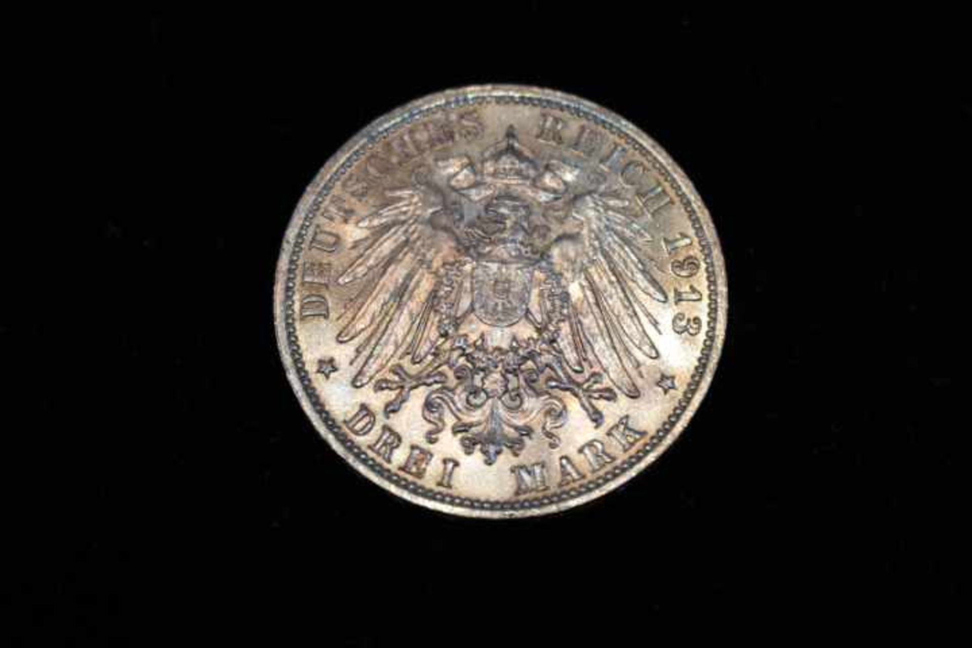 3 Mark 1913 VölkerschlachtdenkmalSachsenDeutsches Reich Kaiserreich- - -20.00 % buyer's premium on - Image 2 of 2