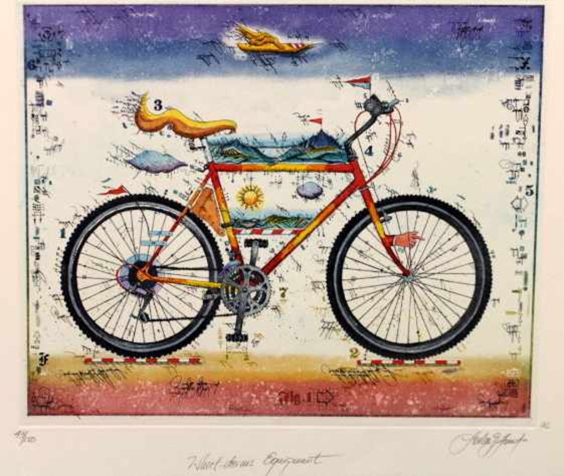 Hunt Leslie GFarb Litho.re.u.sig. dat.199243/150 ungerahmt42 x 34cm- - -20.00 % buyer's premium on