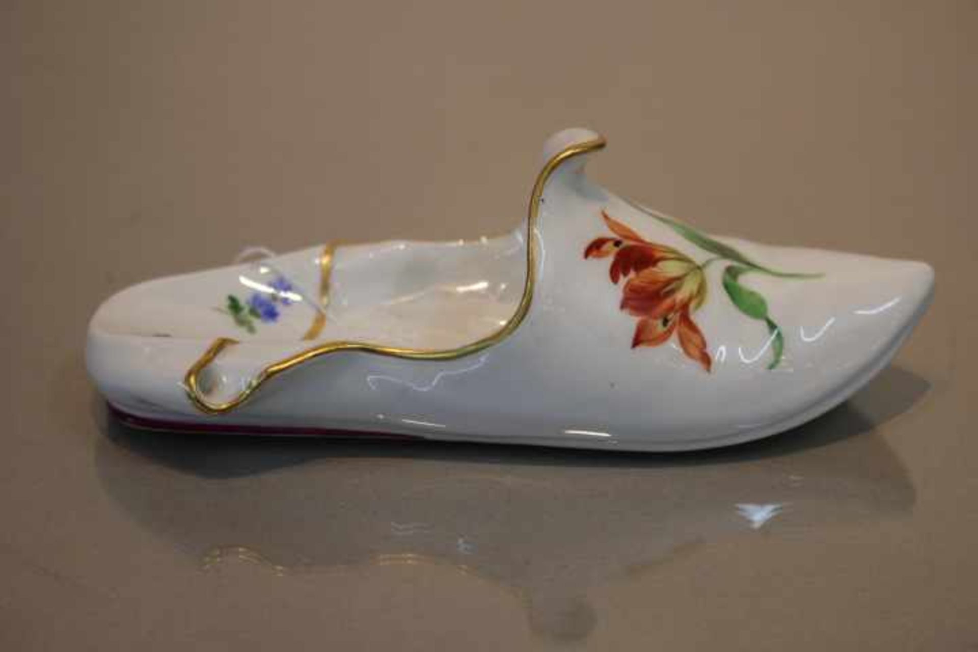 Meissen SchwertermarkeMiniatur Schuh BlumendekorKnaufschwerter 1.Wahlunbestossen Länge 16cm- - -20.