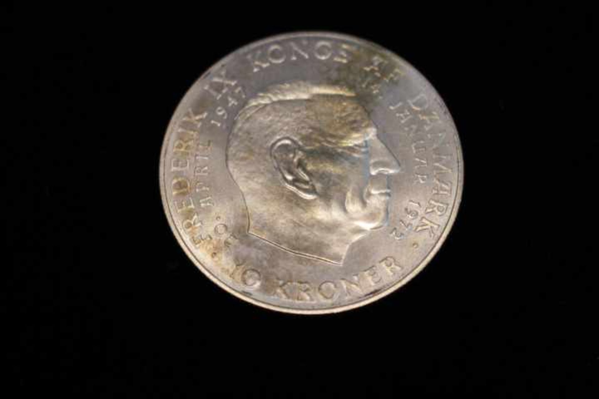 10 Kroner 1972 Dänemark10 Kronen "Frederik IX. / Margrethe II."Silbermünze- - -20.00 % buyer's