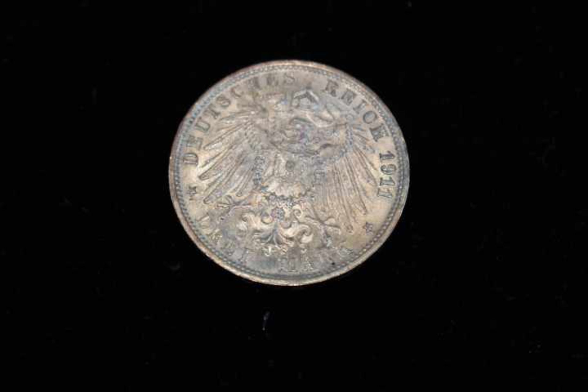 3 Mark 1911Deutsches ReichWürttembergWilhelm II & Charlottealte Silber Münze- - -20.00 % buyer's - Bild 2 aus 2