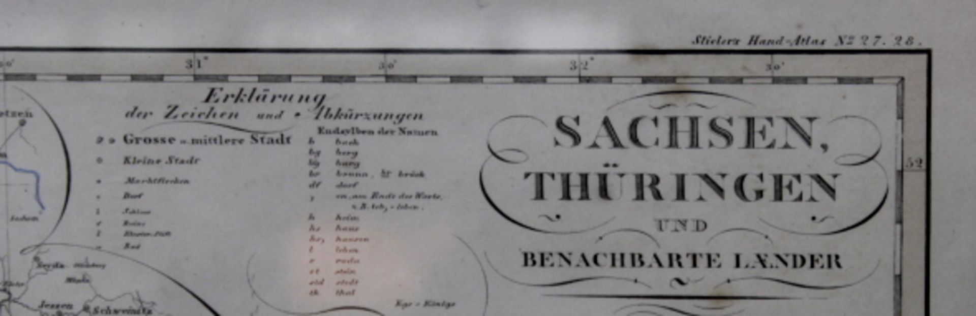 Sachsen,Thüringen,und benachbarteLänderCol.Grafik um 1830 GothaGest.von Carl Ausfeldin SchnepfenThal - Image 2 of 2