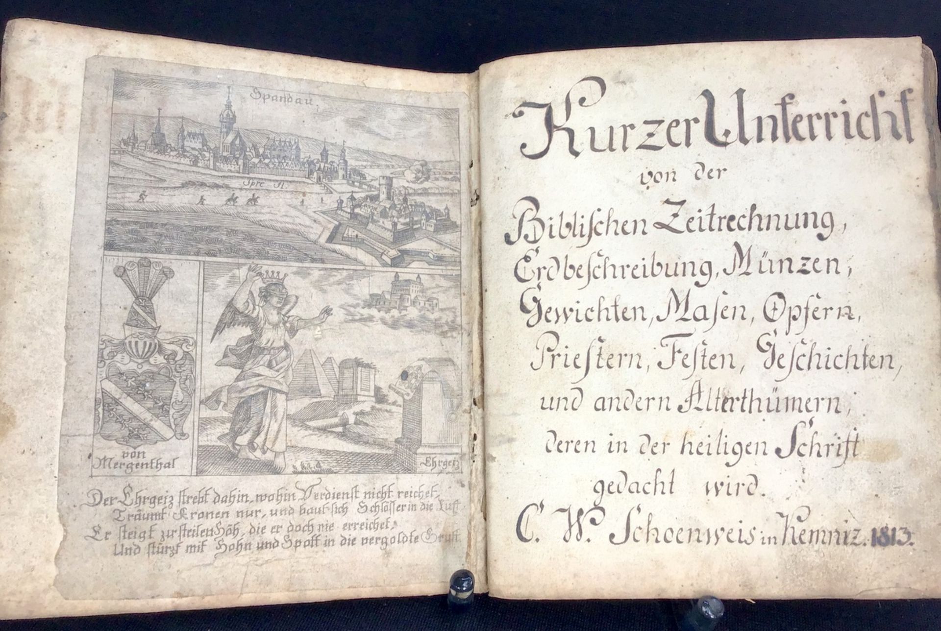 "Kurzer Unterricht von der Biblischen Zeitrechnung",Münzen, Gewichten, Maßen, Opfern u.a.,Abhandl.