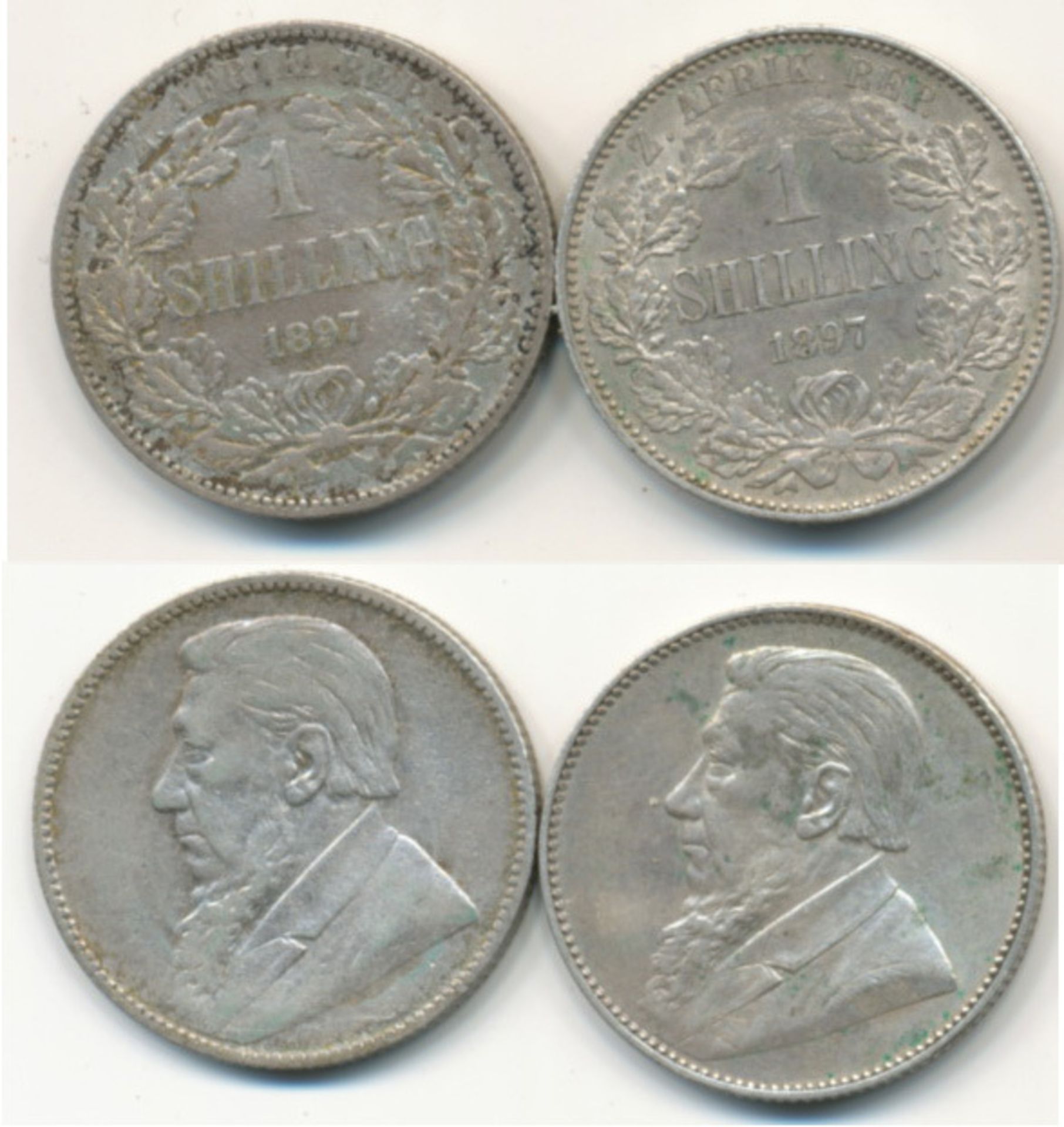 Südafrika 1 Shilling 1897, ss, 2 Stück- - -23.00 % buyer's premium on the hammer price19.00 % VAT on