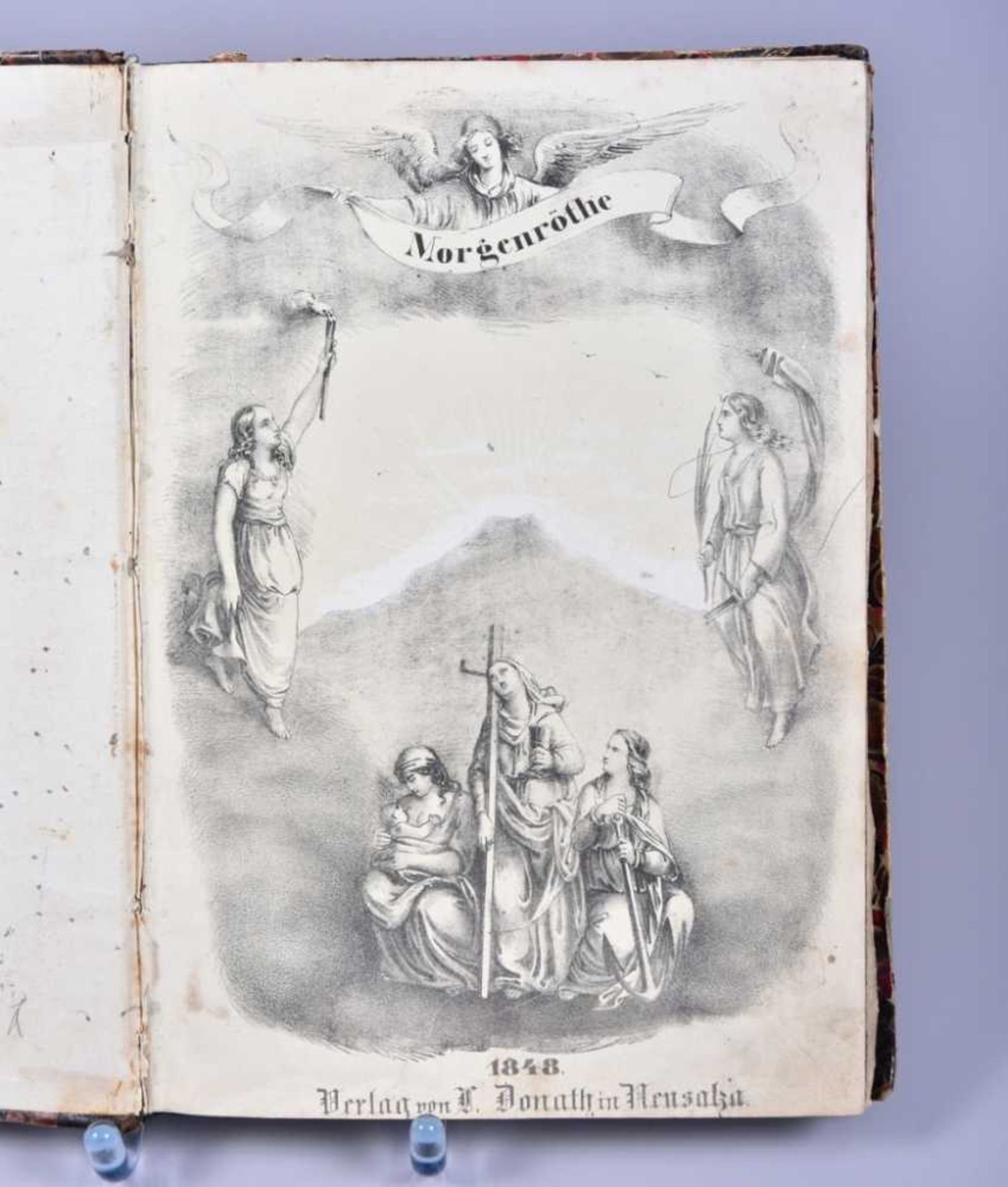 "Morgenröthe einer besseren Zukunft", Volksblatt, gebunden, 1848, monatl.nebst 3 Bildern, Verlag von