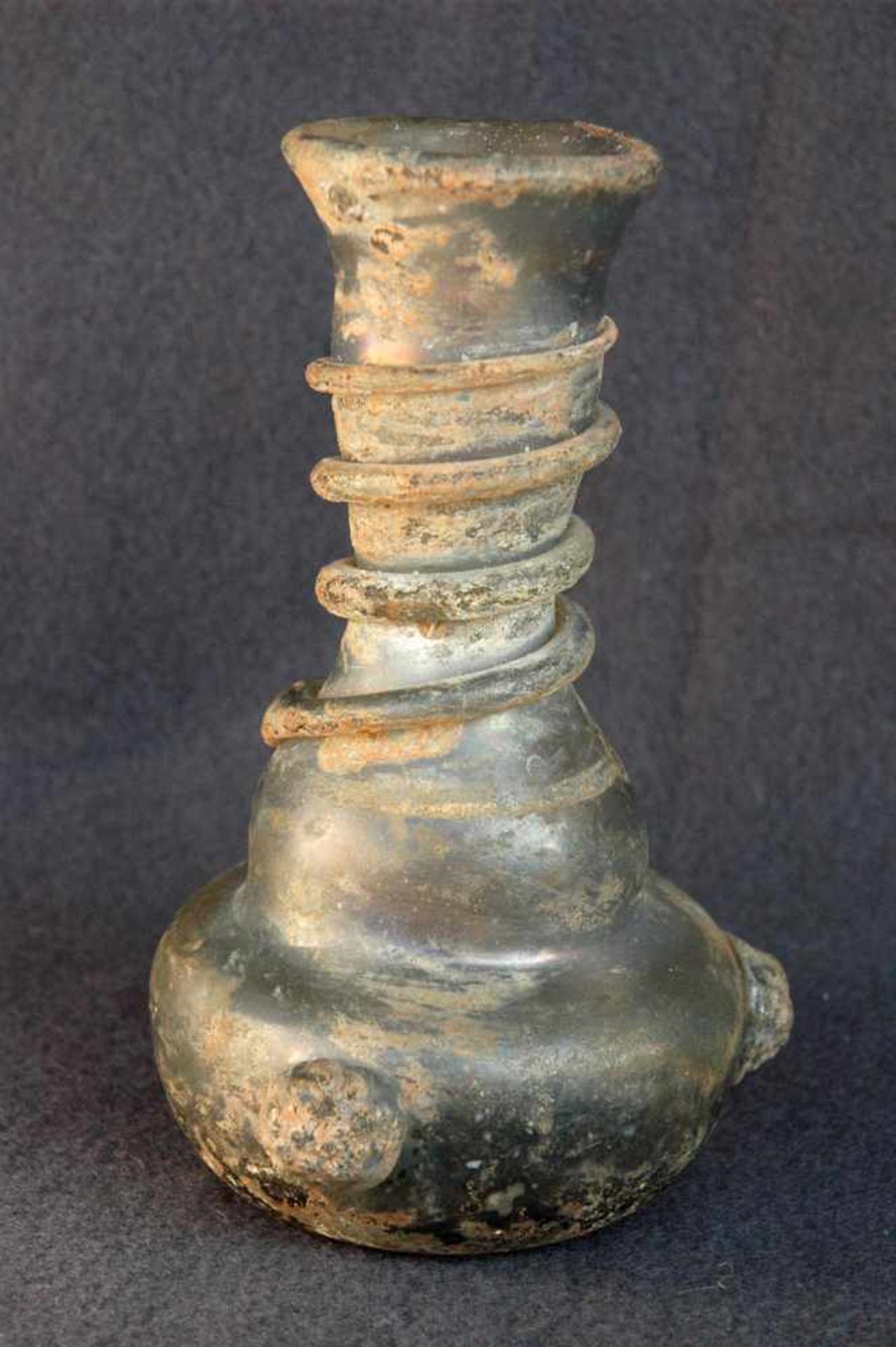 Vase, Glas, h= 14,5 cm, Abriß nicht ausgeschliffen - Bild 2 aus 3