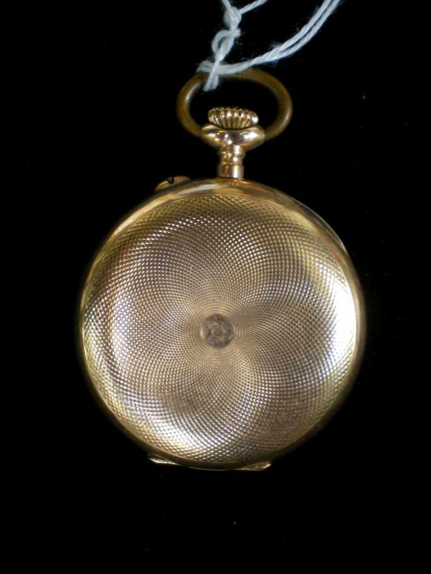 Sprungdeckel-Taschenuhr, 14K, Eichhörnchen, gelbliches Ziffernblatt, J. Calame-Robert, arab. - Bild 2 aus 5