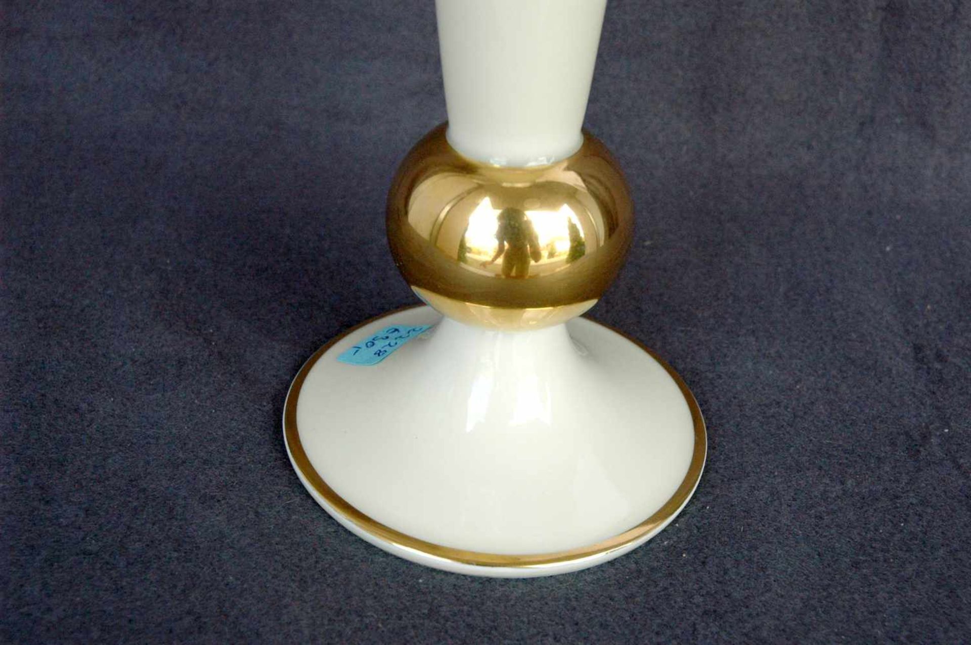 Vase, Rosenthal, mit goldener Kugel, h= 30 cm - Bild 2 aus 3